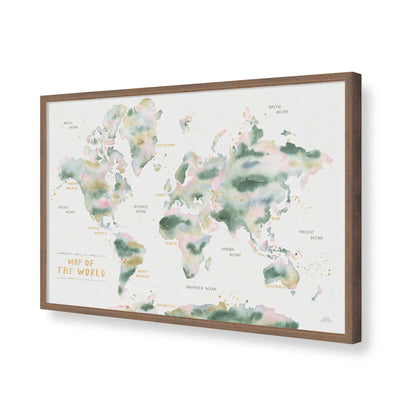 [Color:Walnut], Picture of art in a Walnut frame of the corner