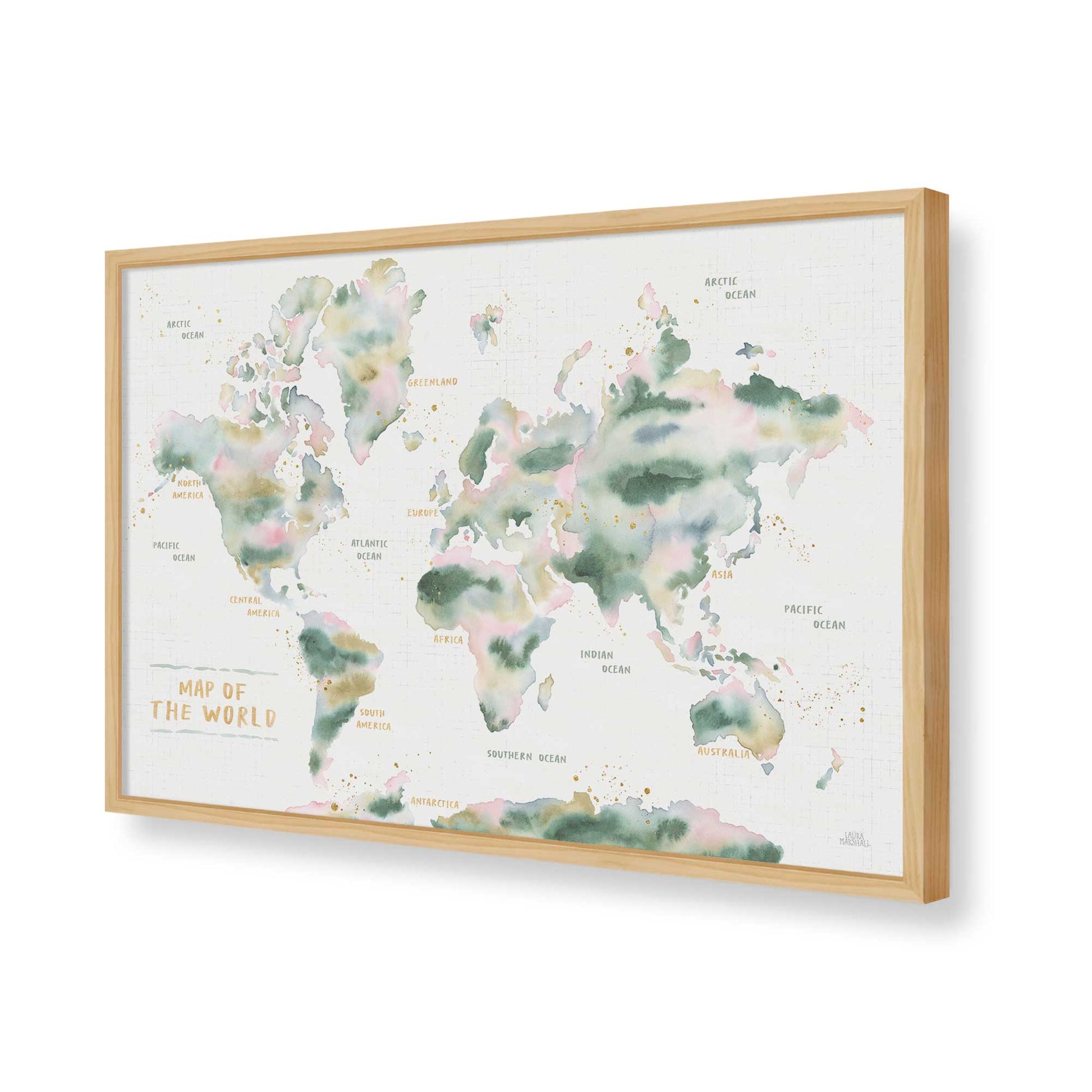 [Color:American Maple], Picture of art in a American Maple frame of the corner