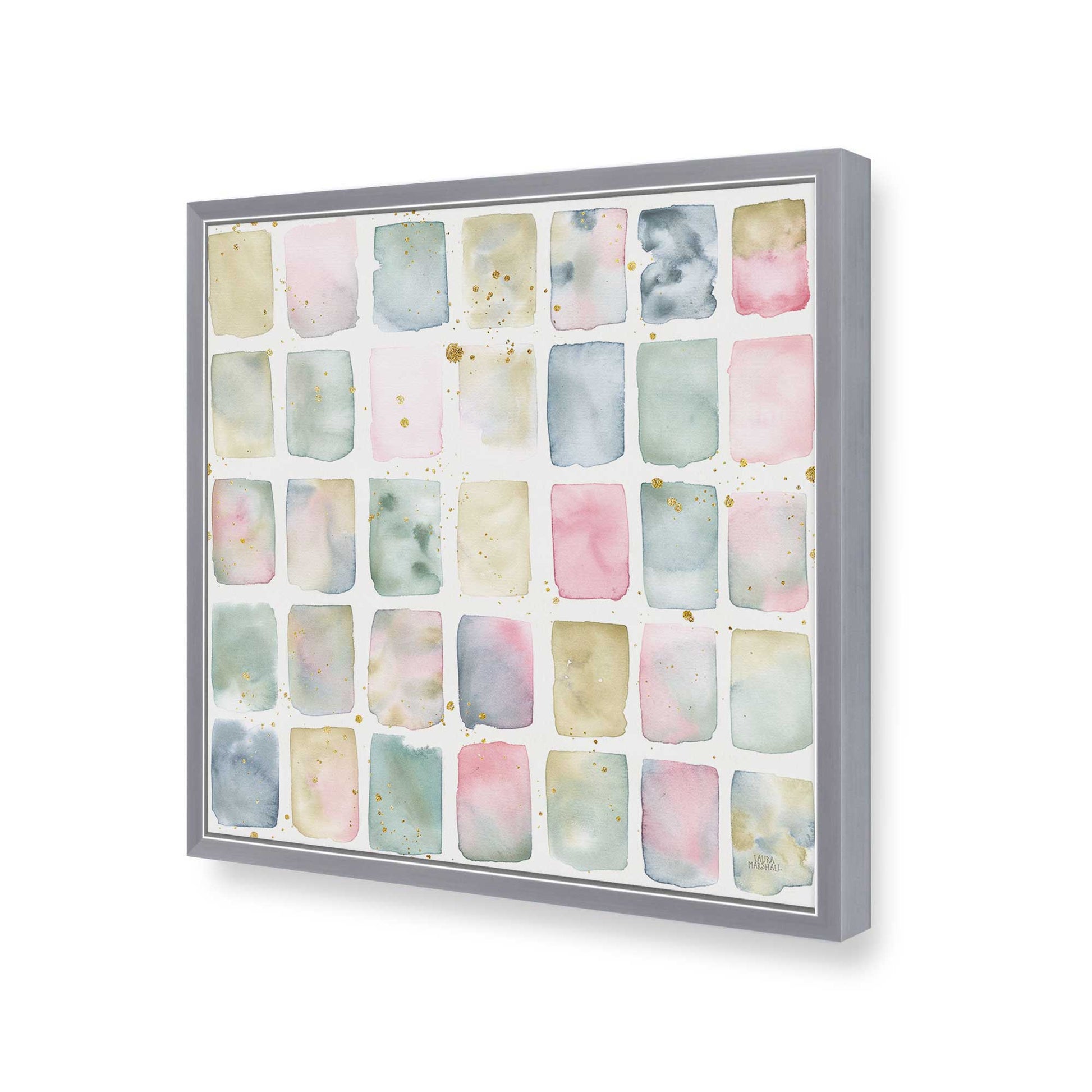 [Color:Polished Chrome], Picture of art in a Polished Chrome frame of the corner