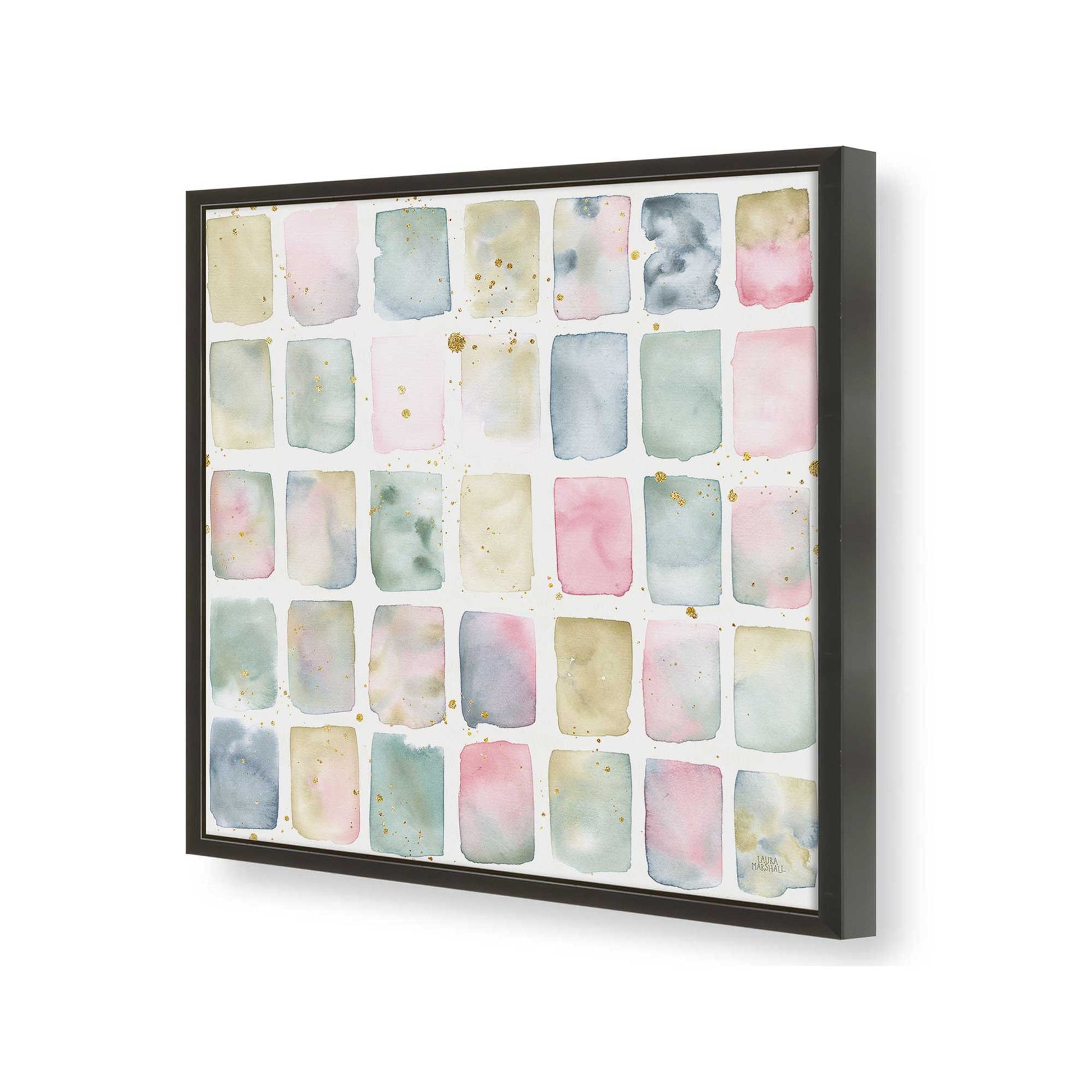 [Color:Satin Black], Picture of art in a Satin Black frame of the corner