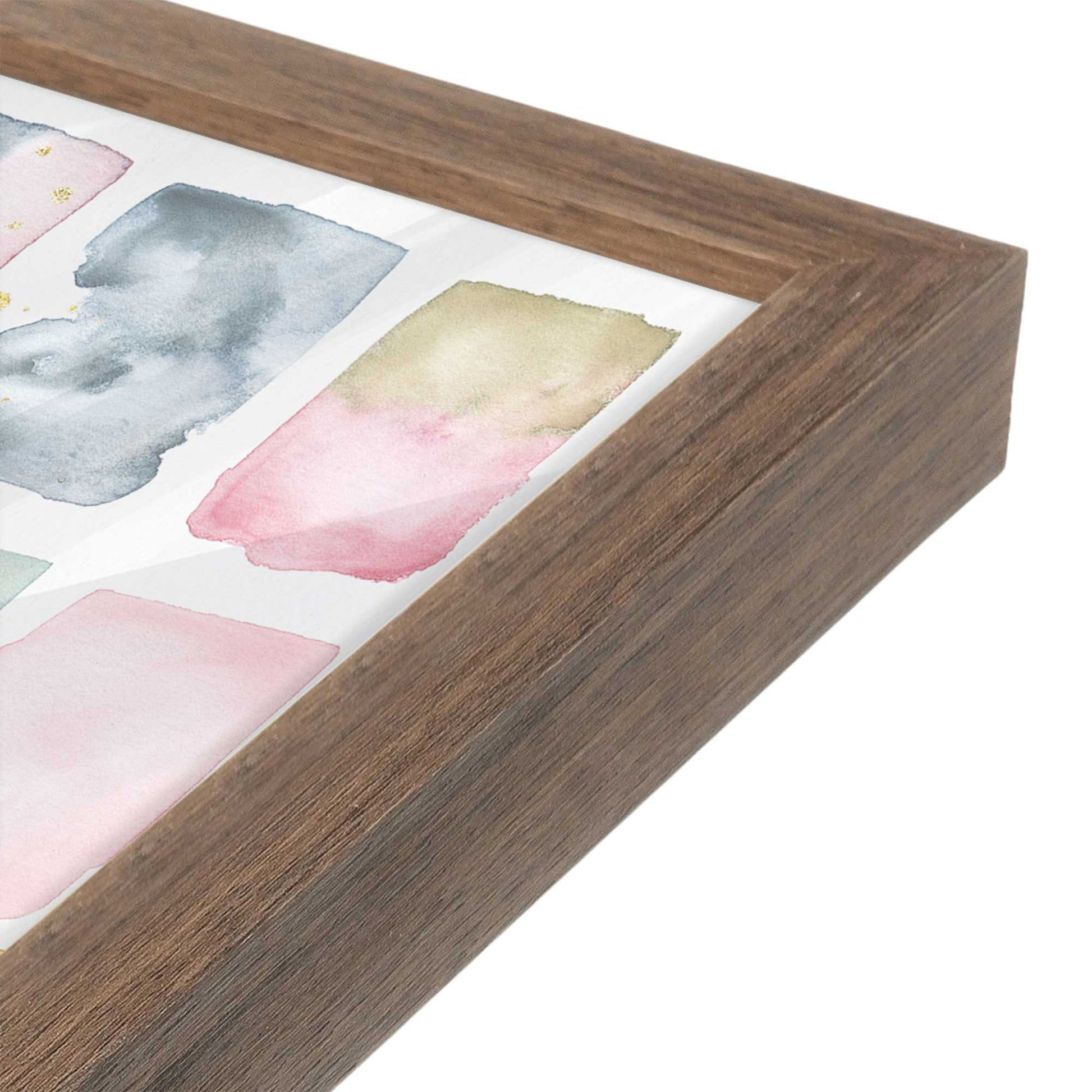 [Color:Walnut], Picture of art in a Walnut frame at an angle
