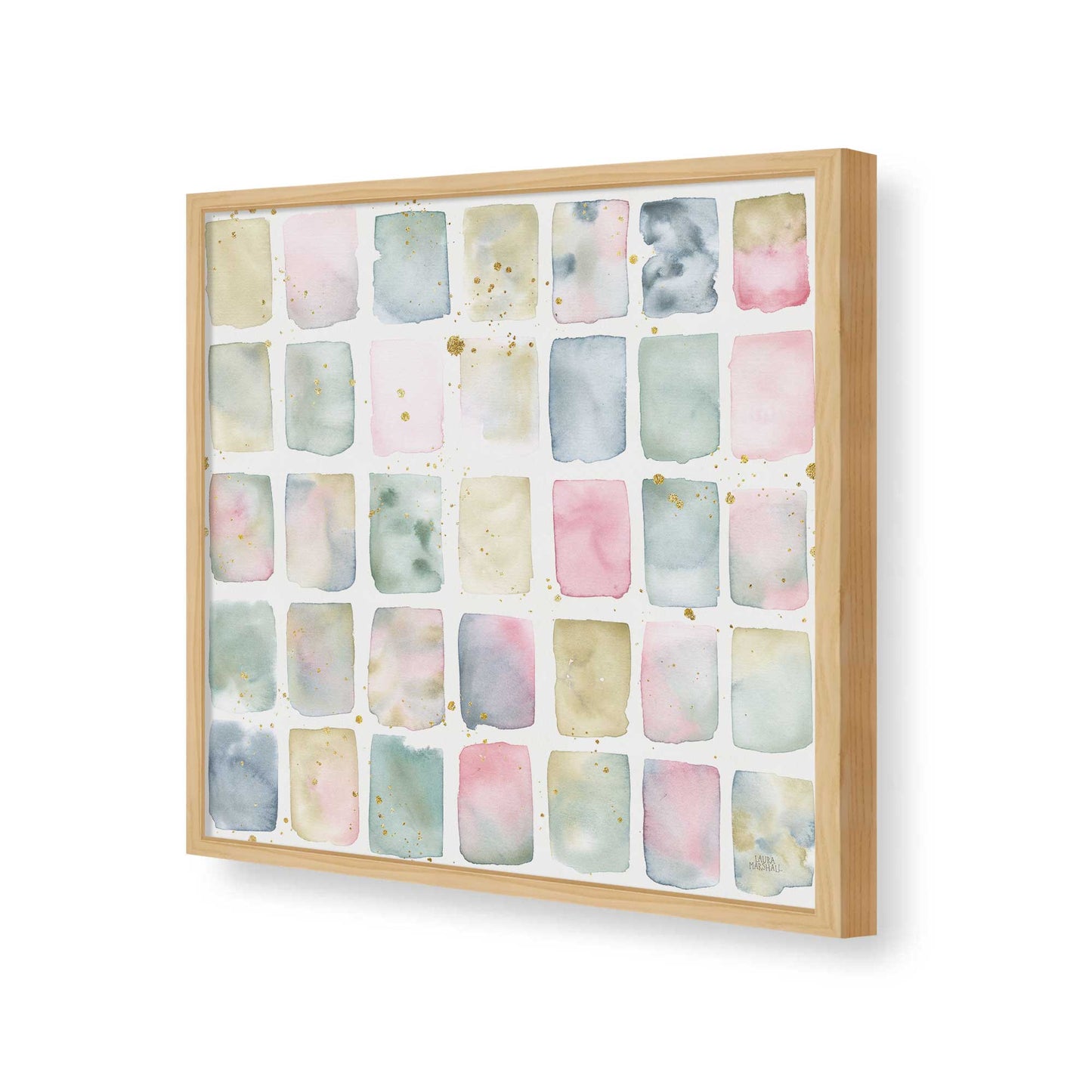 [Color:American Maple], Picture of art in a American Maple frame of the corner