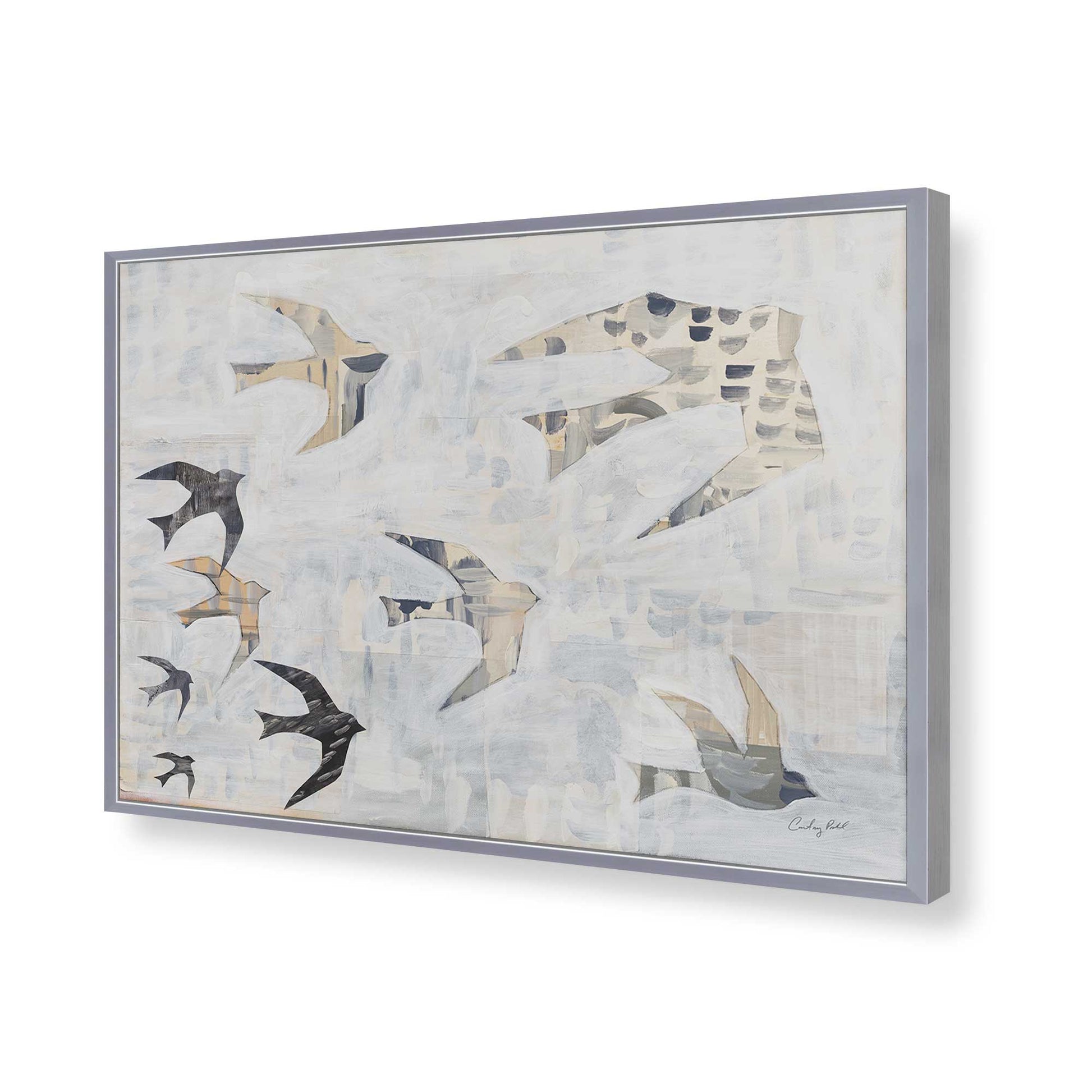 [Color:Polished Chrome], Picture of art in a Polished Chrome frame of the corner