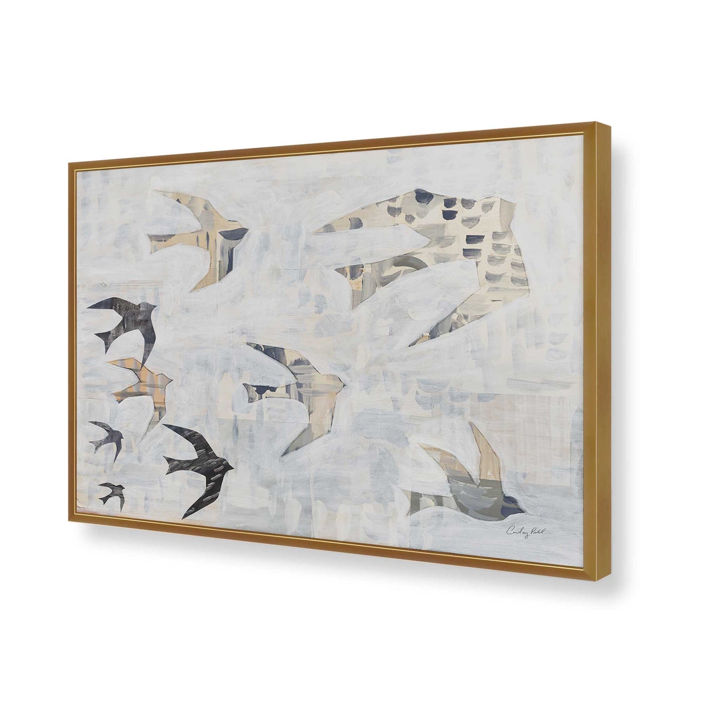 [Color:Polished Gold], Picture of art in a Polished Gold frame of the corner