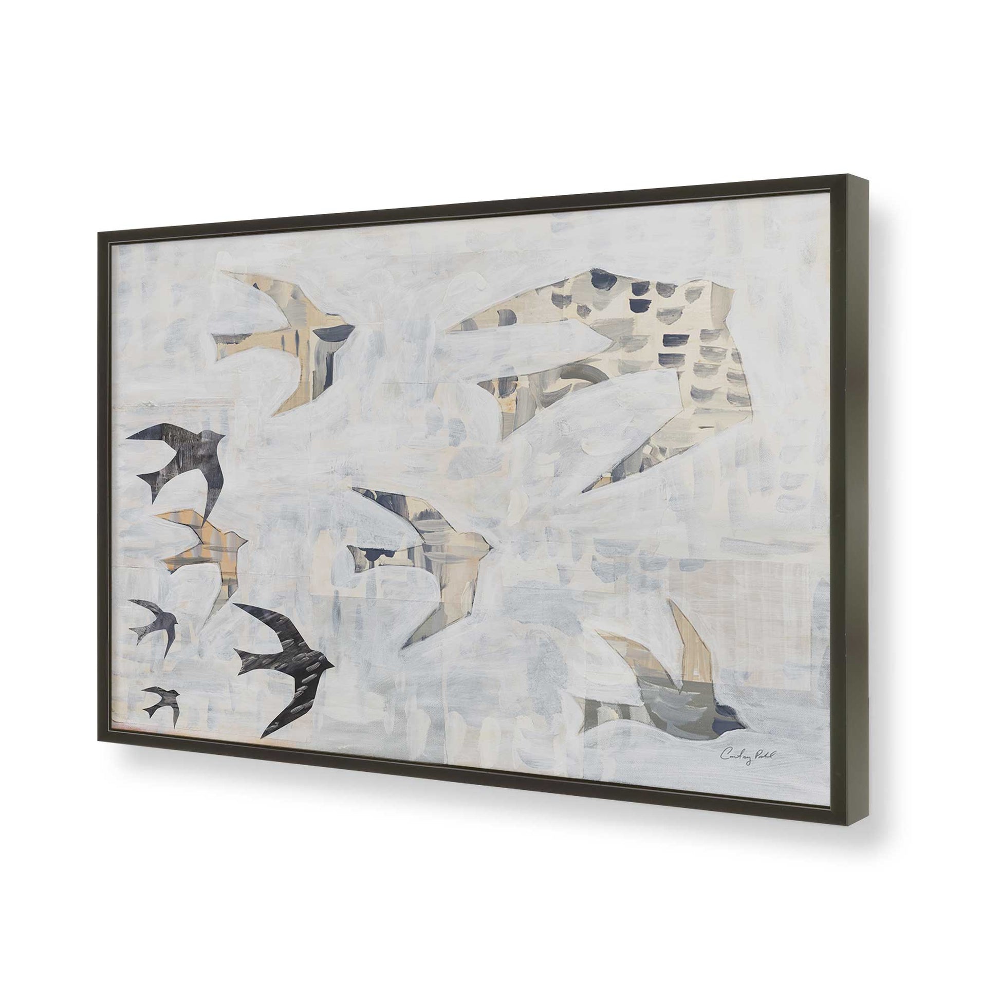 [Color:Satin Black], Picture of art in a Satin Black frame of the corner