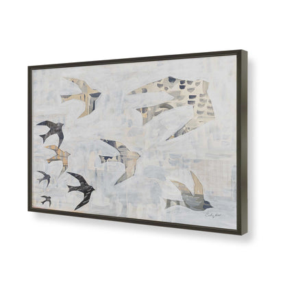 [Color:Satin Black], Picture of art in a Satin Black frame of the corner