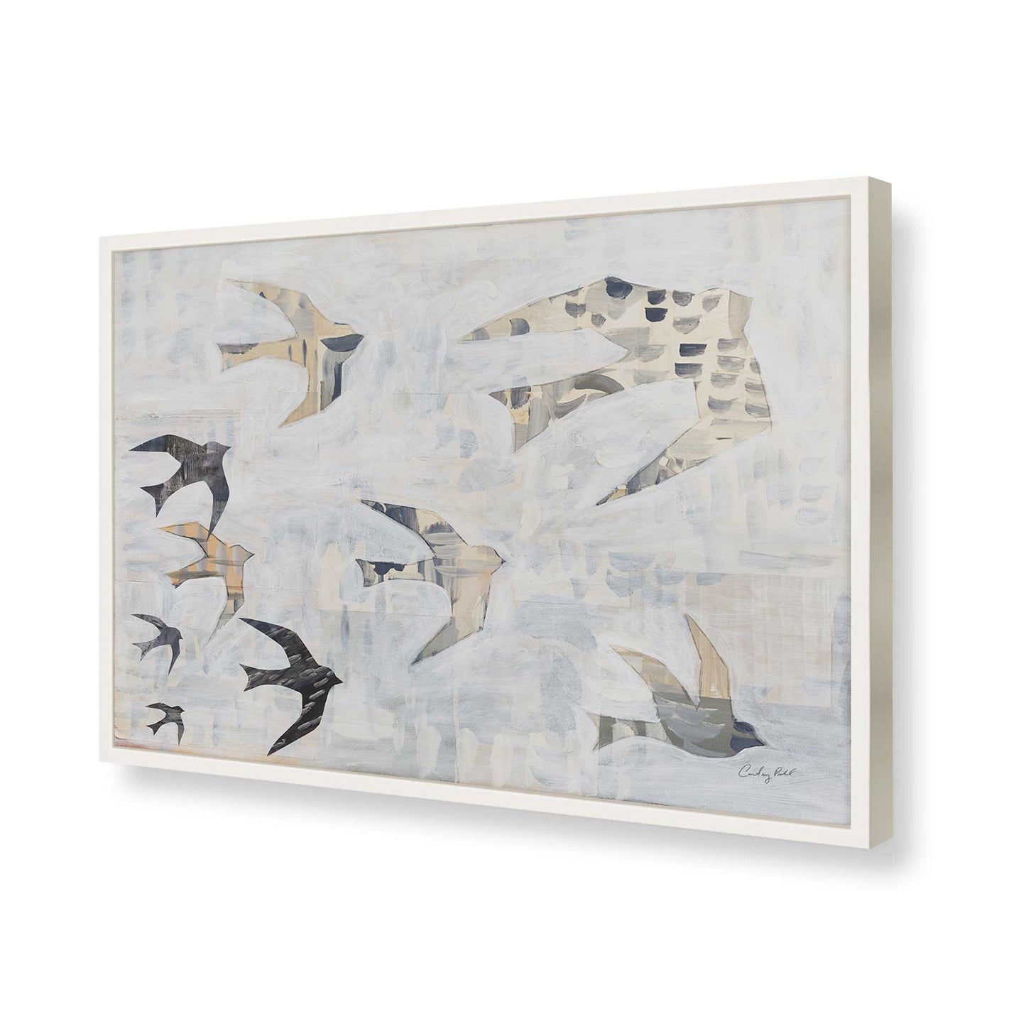 [Color:Opaque White], Picture of art in a Opaque White frame of the corner