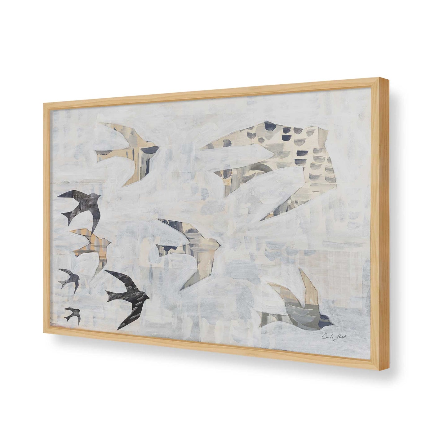 [Color:American Maple], Picture of art in a American Maple frame of the corner