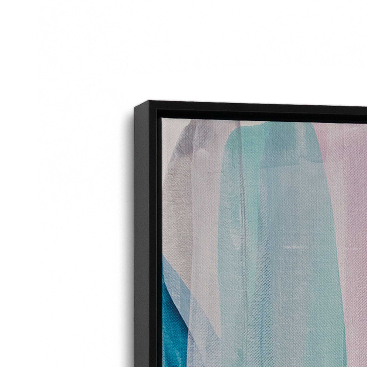 [Color:Satin Black], Picture of art in a Satin Black frame at an angle