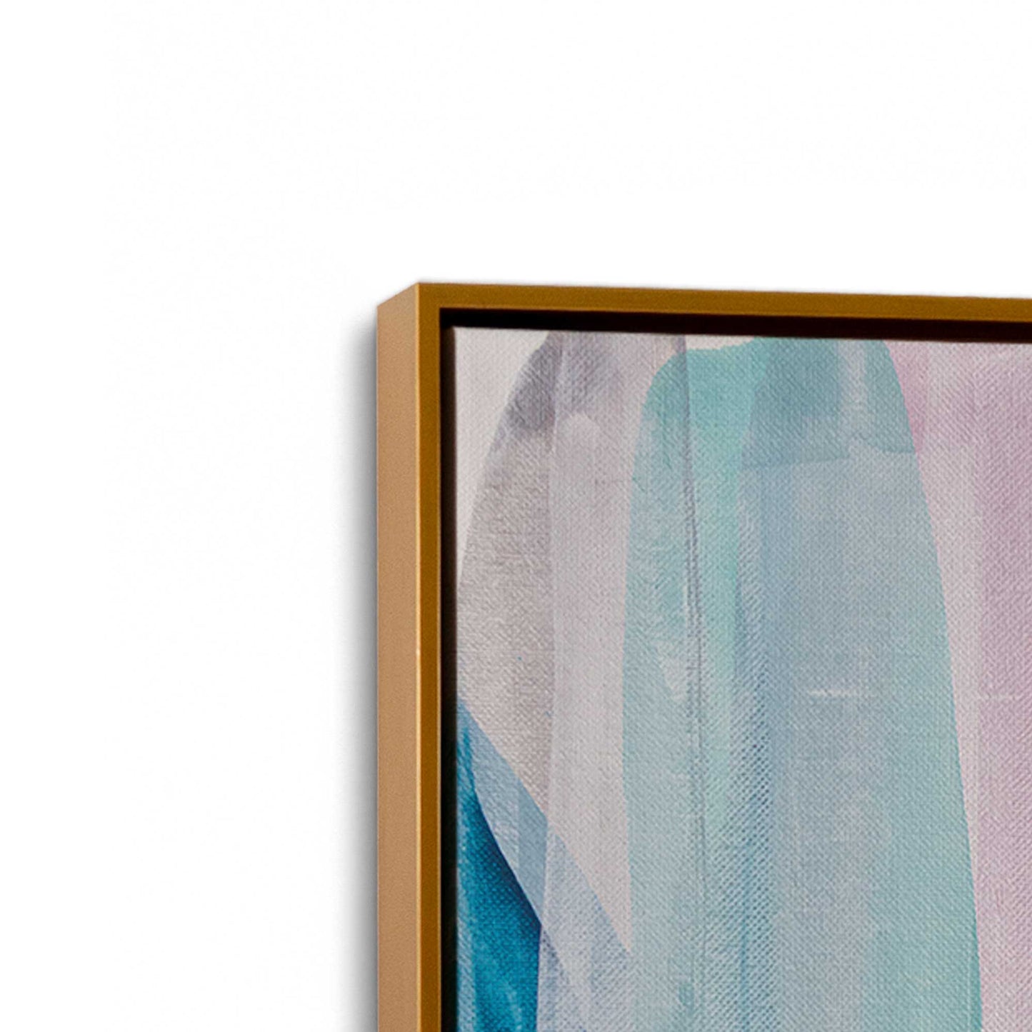 [Color:Polished Gold], Picture of art in a Polished Gold frame at an angle