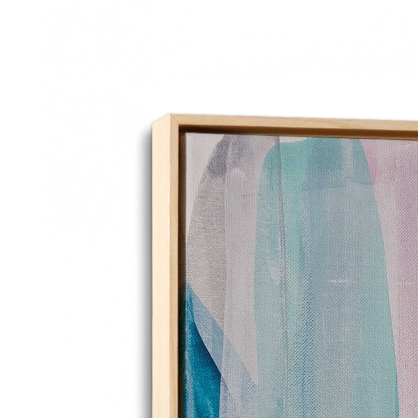 [Color:American Maple], Picture of art in a American Maple frame at an angle