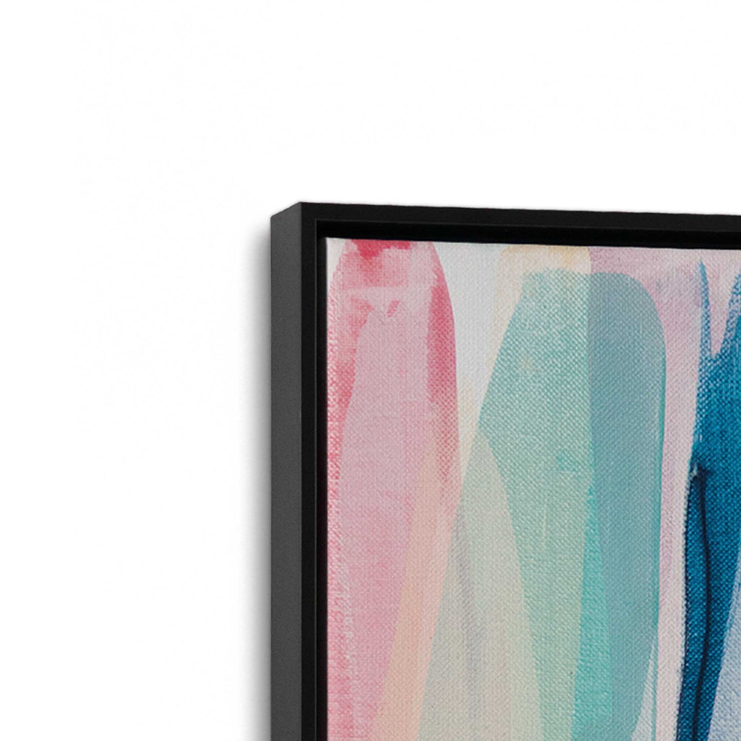 [Color:Satin Black], Picture of art in a Satin Black frame at an angle