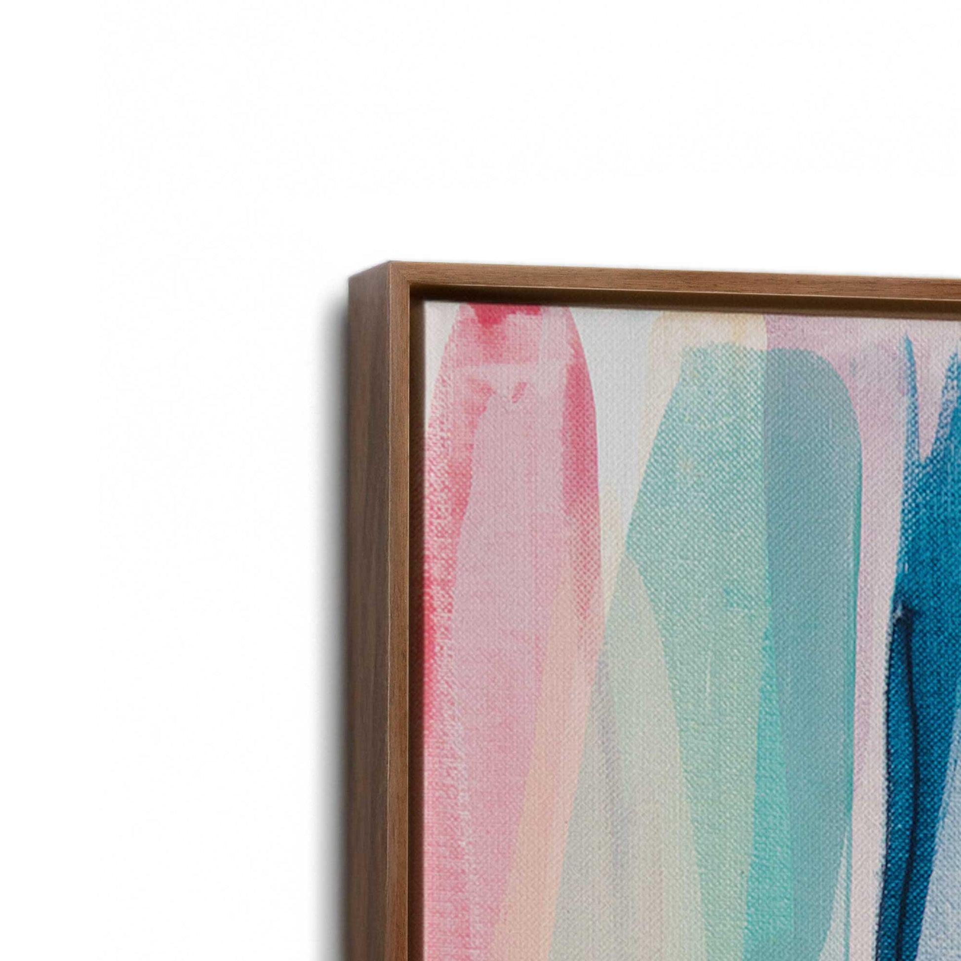 [Color:Walnut], Picture of art in a Walnut frame at an angle
