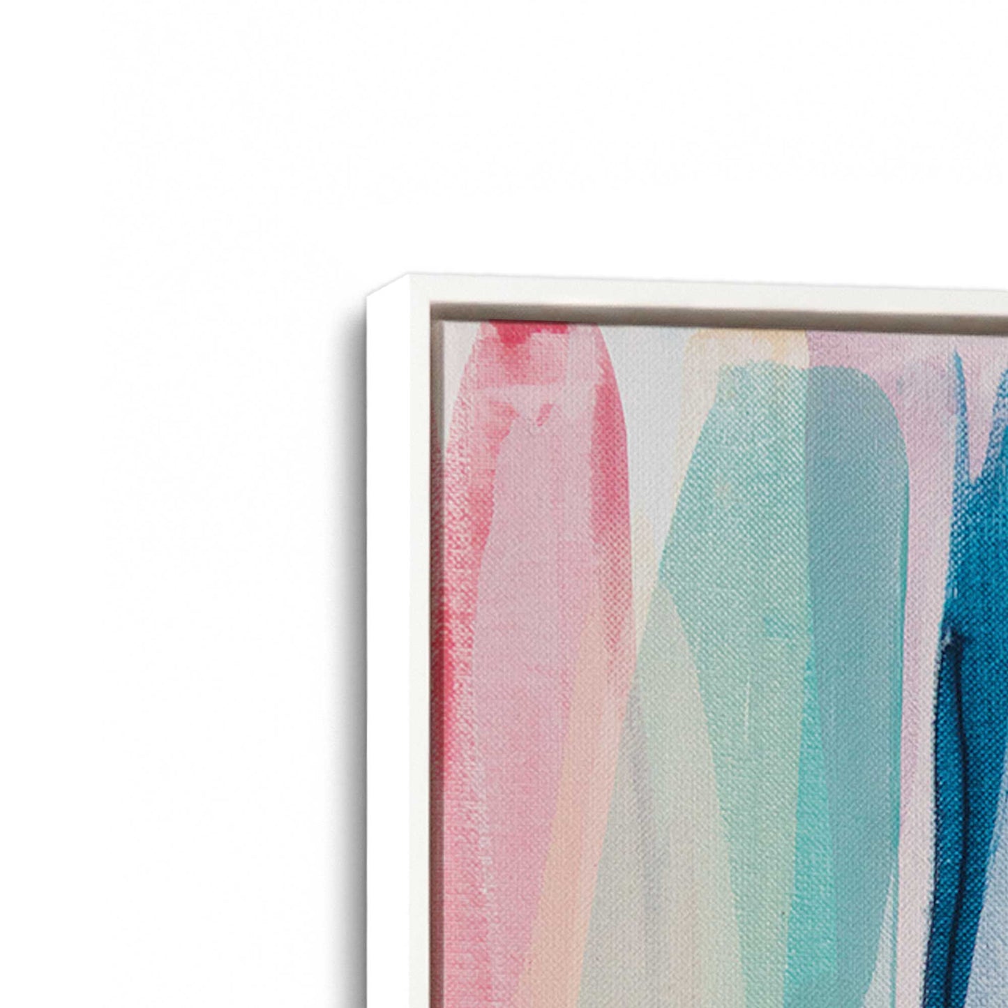 [Color:Opaque White], Picture of art in a White frame at an angle