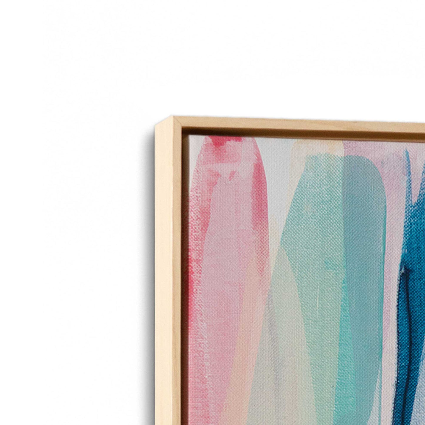 [Color:American Maple], Picture of art in a American Maple frame at an angle