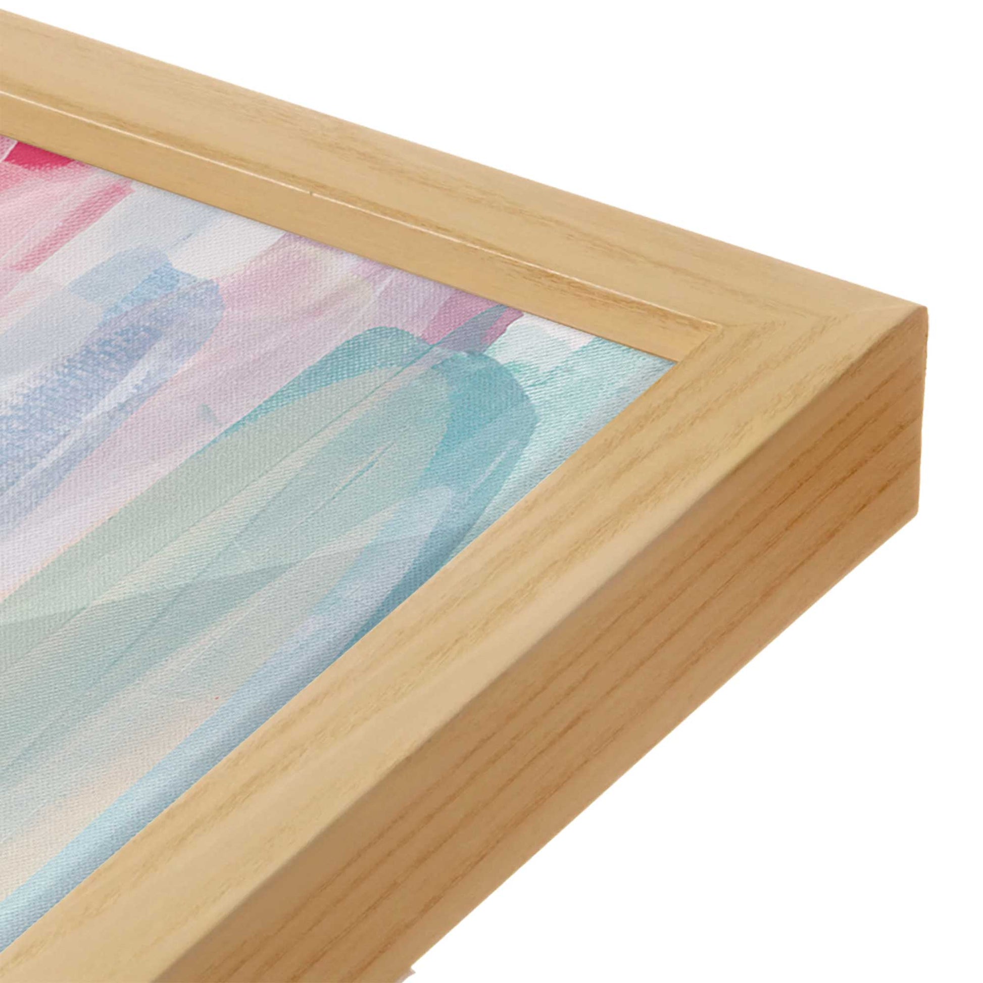 [Color:American Maple], Picture of art in a American Maple frame at an angle