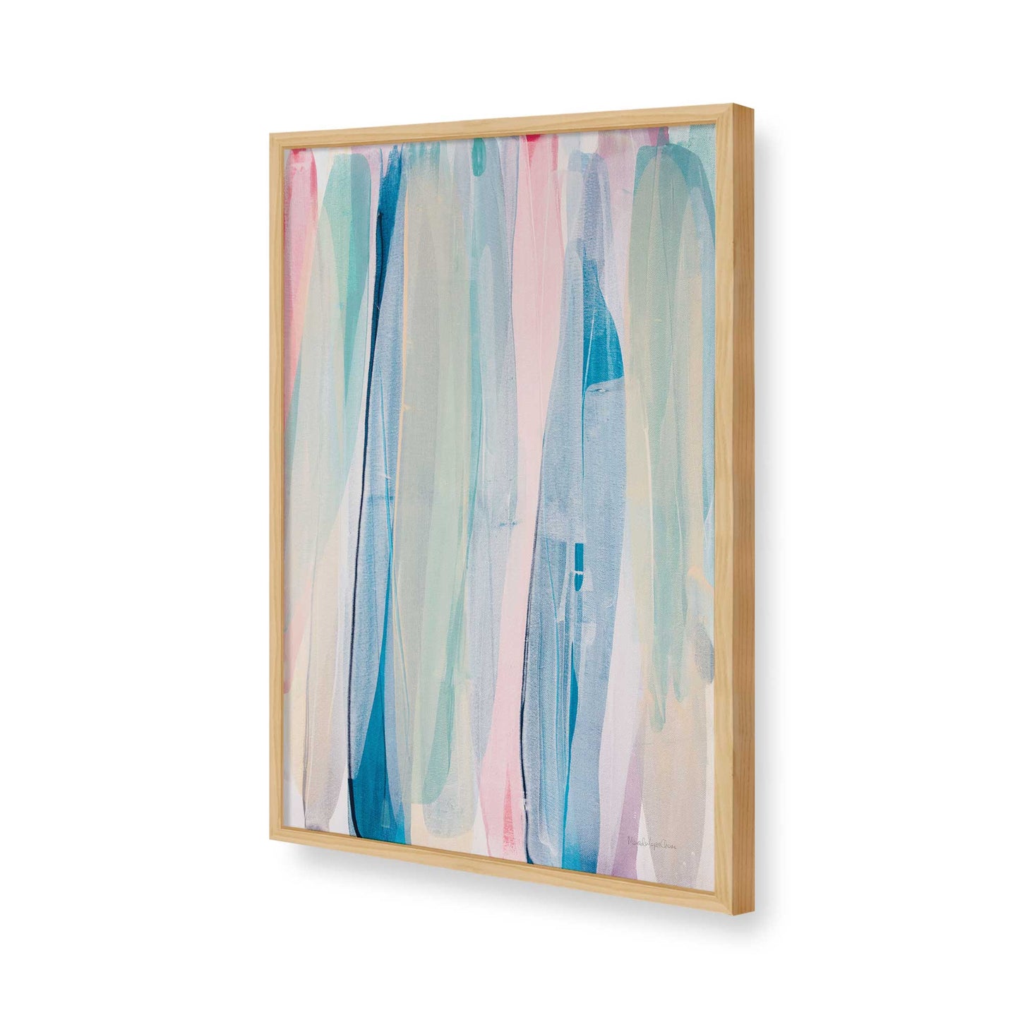 [Color:American Maple], Picture of art in a American Maple frame of the corner