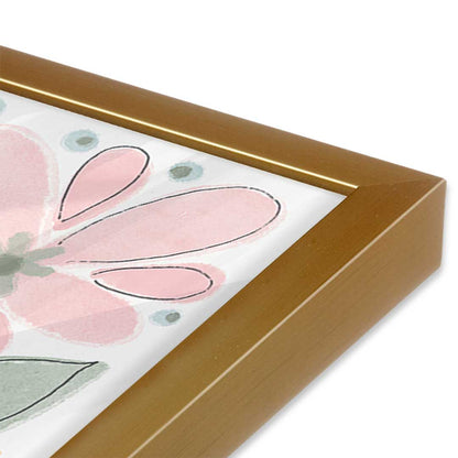 [Color:Polished Gold], Picture of art in a Polished Gold frame at an angle