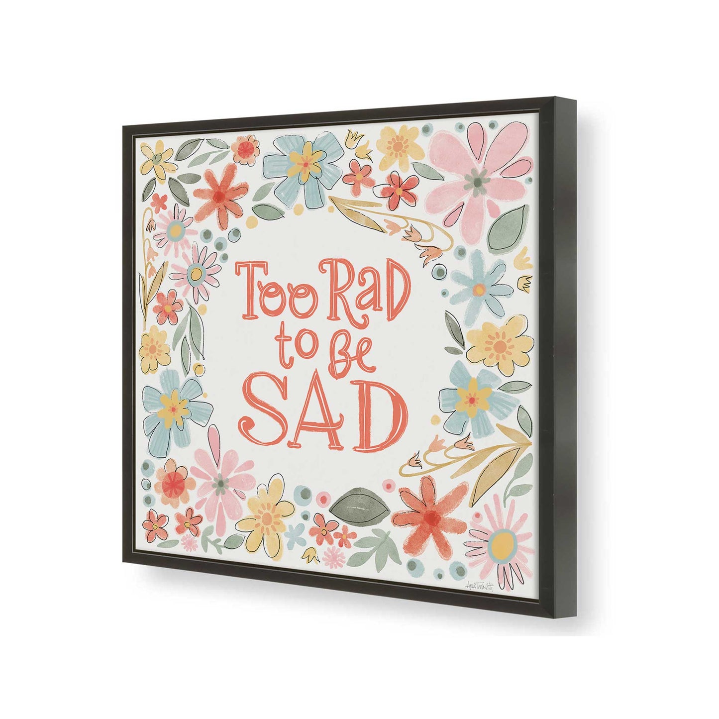 [Color:Satin Black], Picture of art in a Satin Black frame of the corner