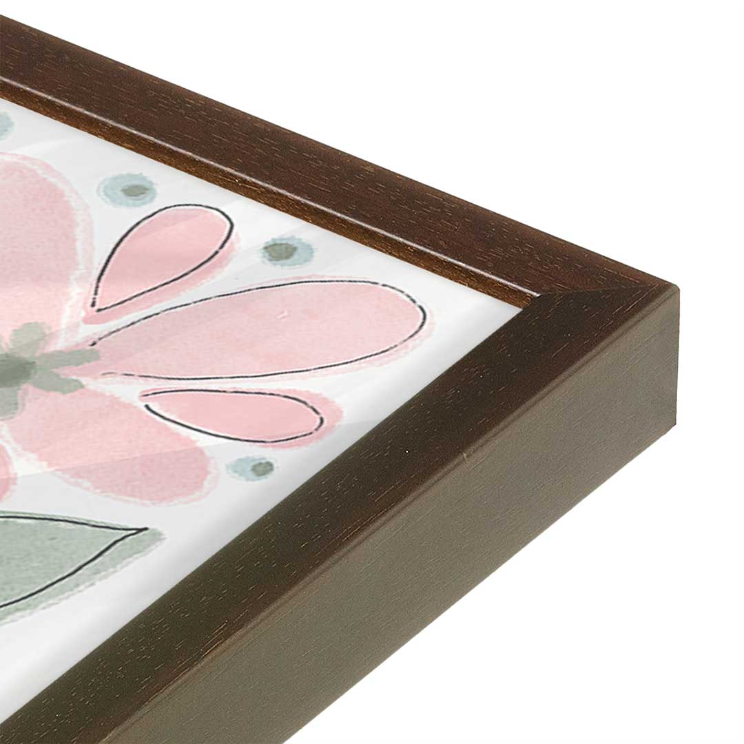 [Color:Espresso], Picture of art in a Espresso frame at an angle