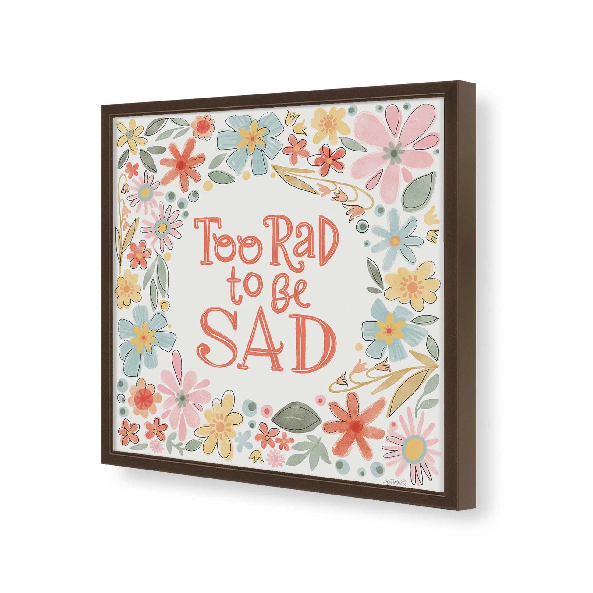 [Color:Espresso], Picture of art in a Espresso frame of the corner