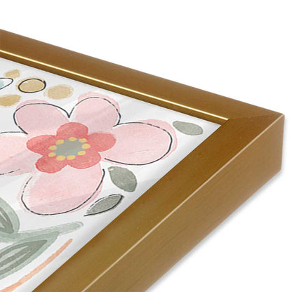 [Color:Polished Gold], Picture of art in a Polished Gold frame at an angle