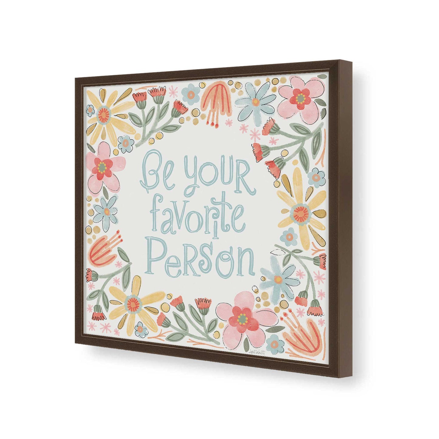 [Color:Espresso], Picture of art in a Espresso frame of the corner
