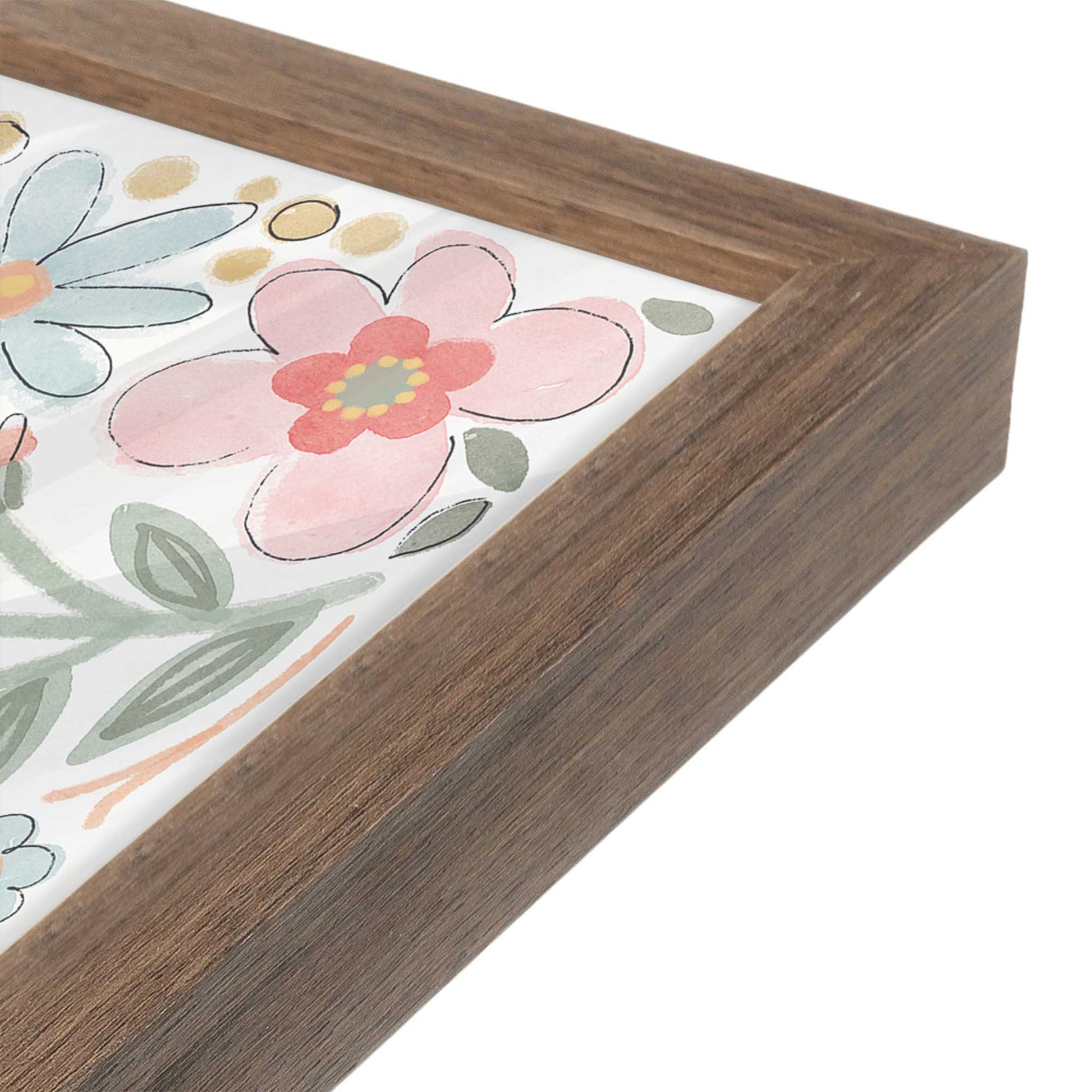 [Color:Walnut], Picture of art in a Walnut frame at an angle
