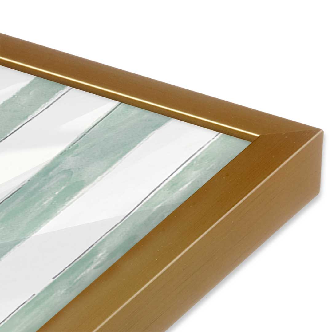 [Color:Polished Gold], Picture of art in a Polished Gold frame at an angle