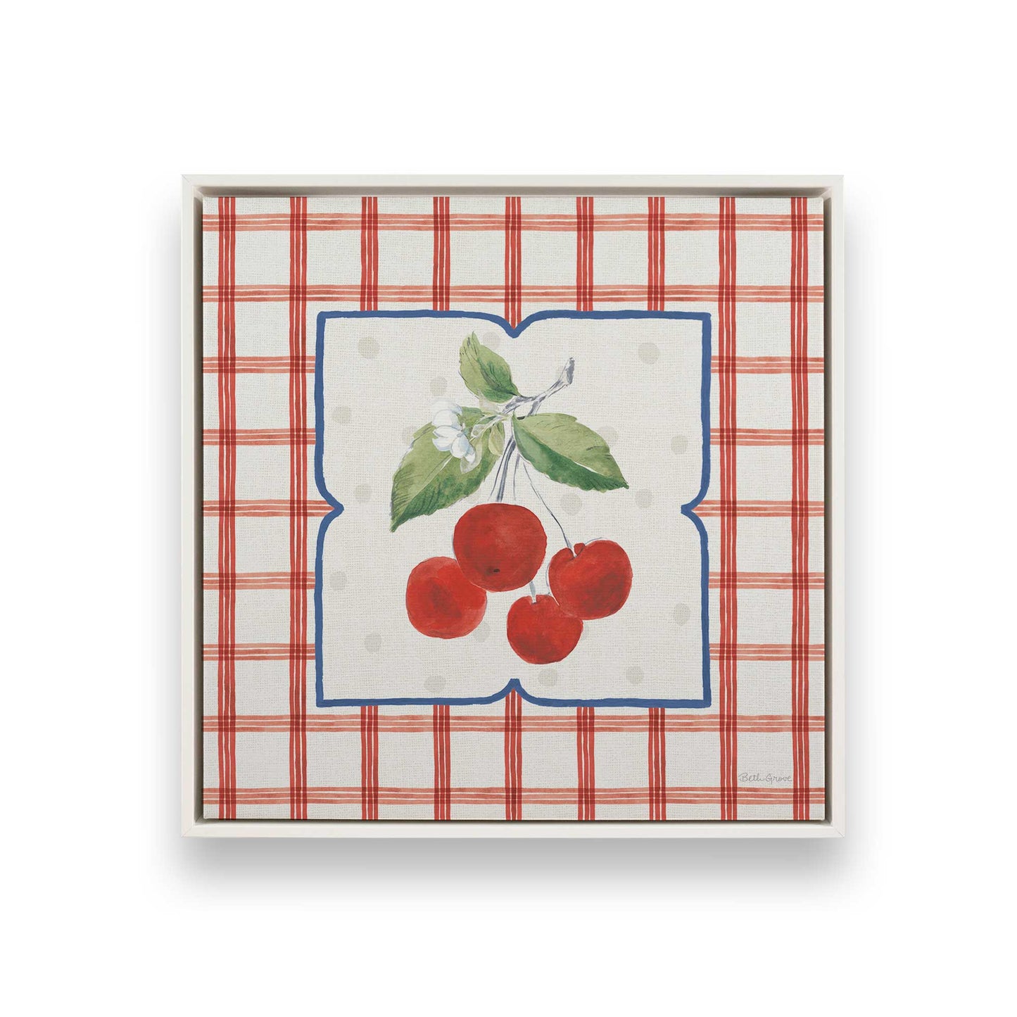 [Color:Opaque White], Picture of art in a White frame