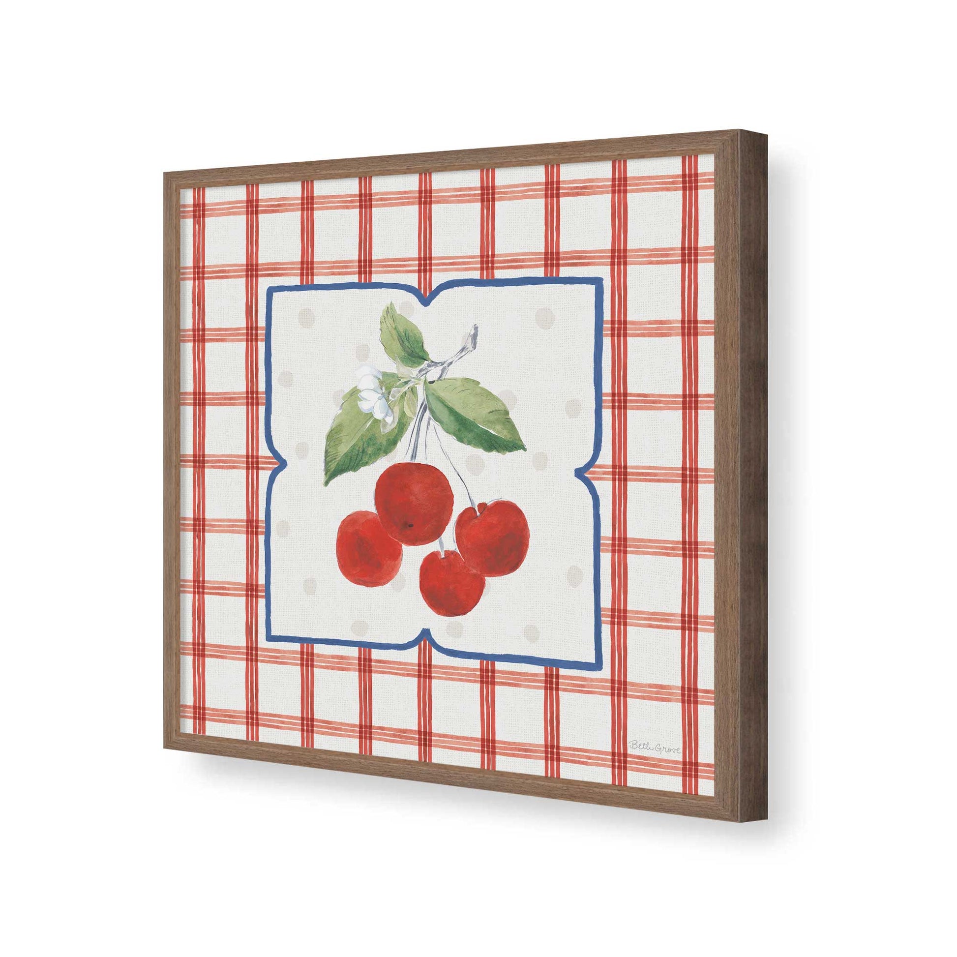 [Color:Walnut], Picture of art in a Walnut frame of the corner