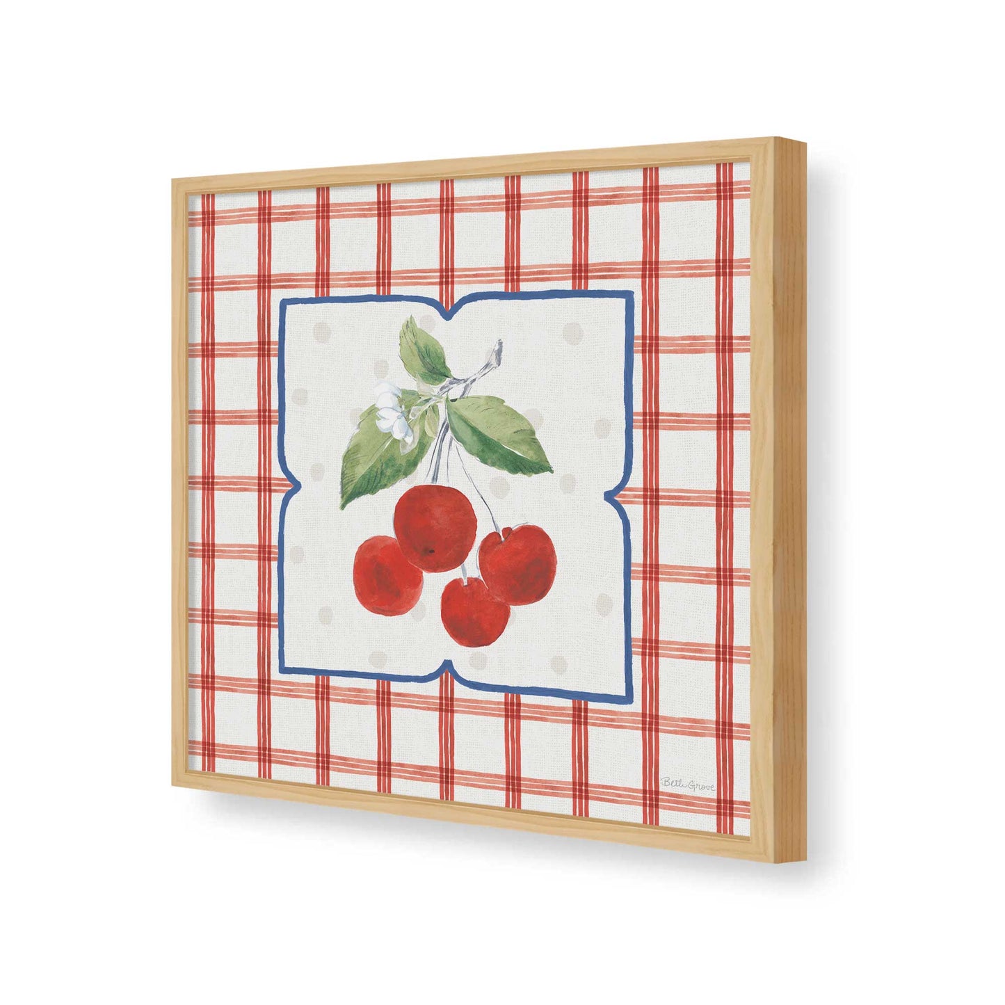 [Color:American Maple], Picture of art in a American Maple frame of the corner