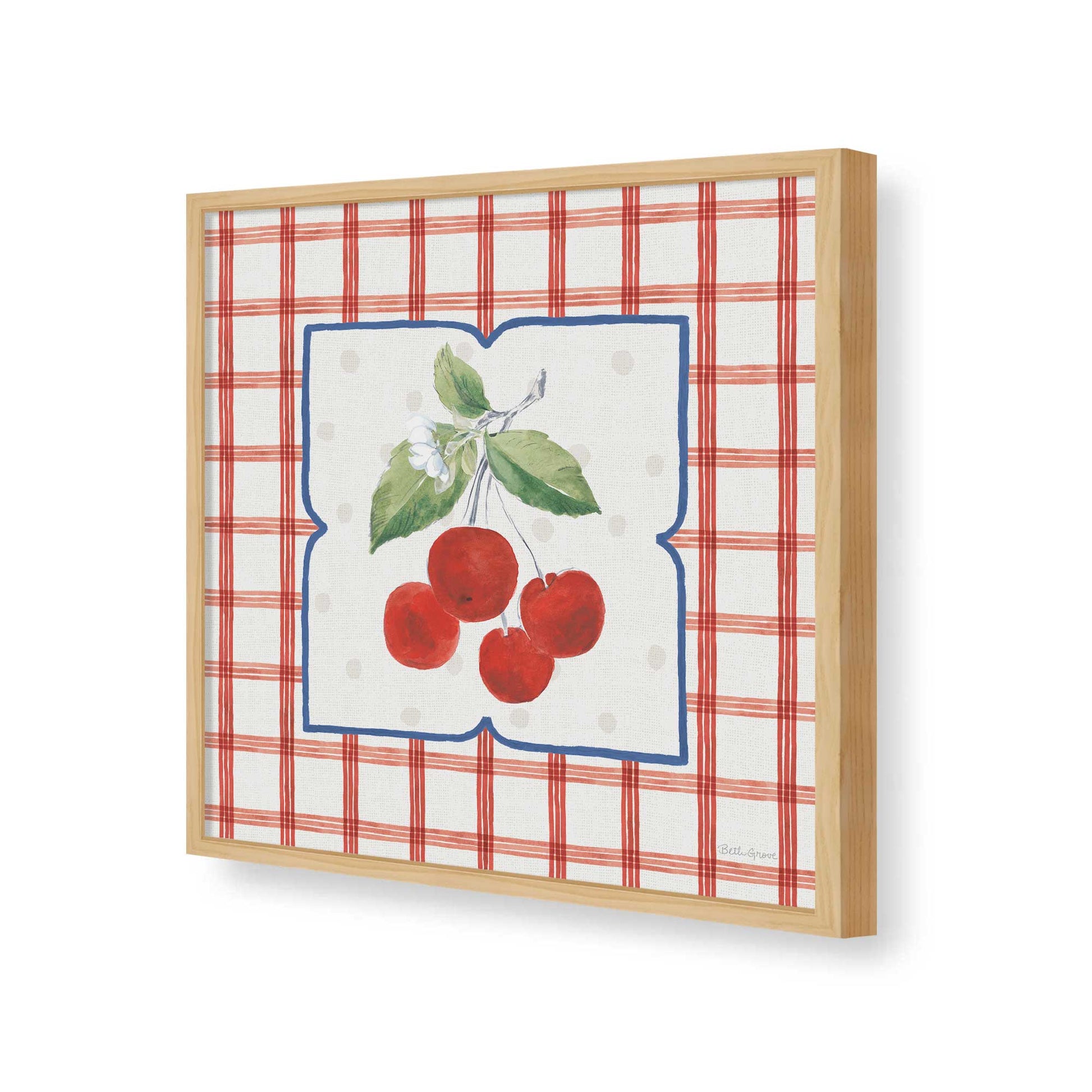 [Color:American Maple], Picture of art in a American Maple frame of the corner