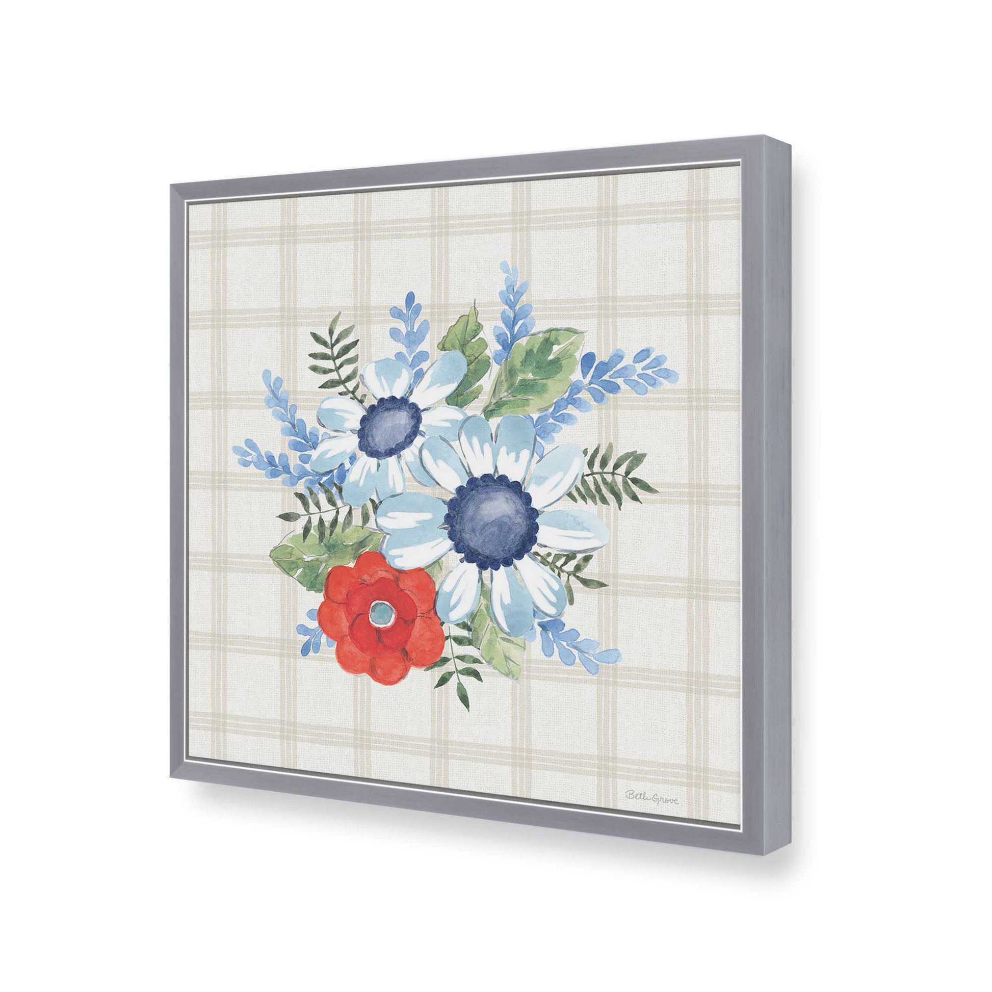 [Color:Polished Chrome], Picture of art in a Polished Chrome frame of the corner