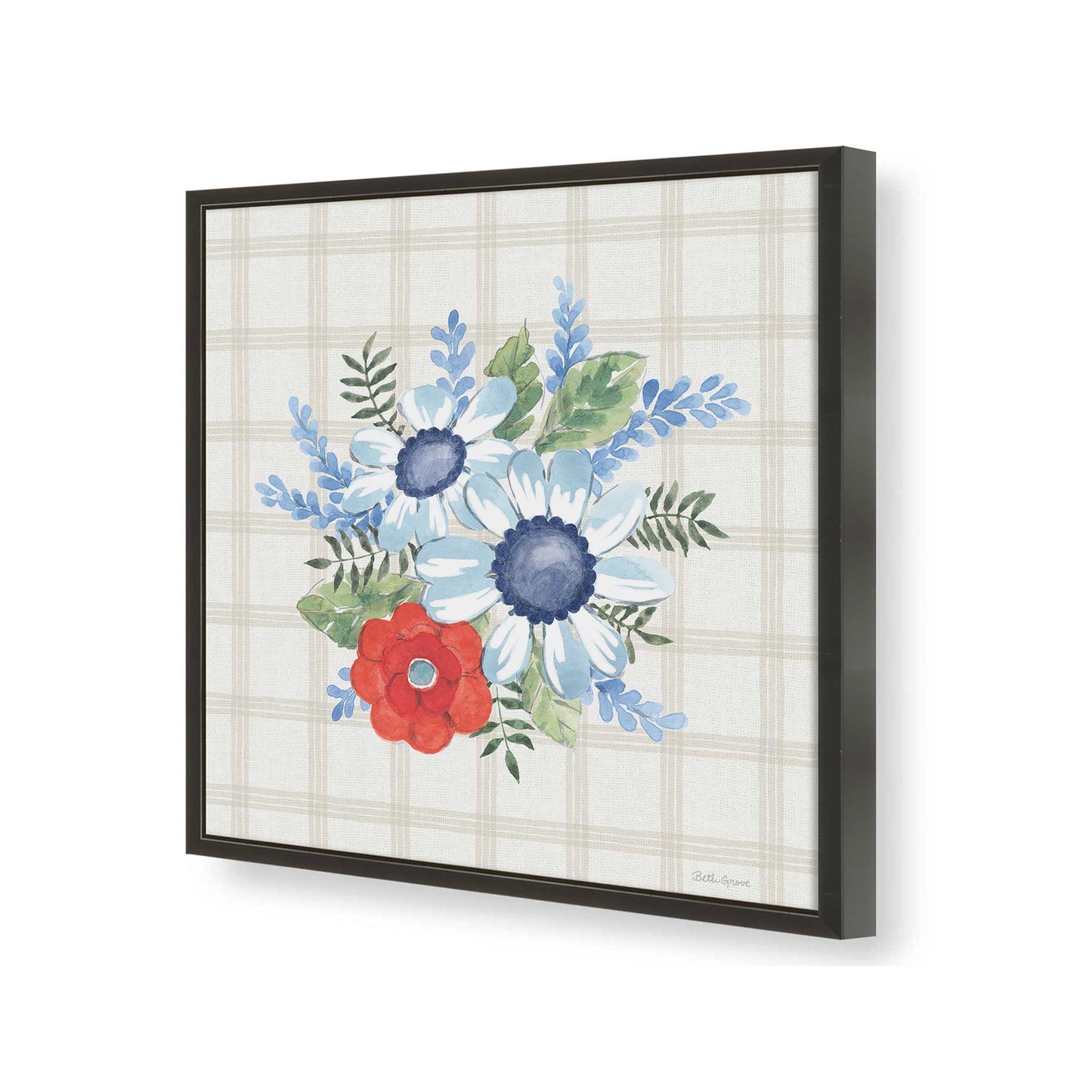 [Color:Satin Black], Picture of art in a Satin Black frame of the corner