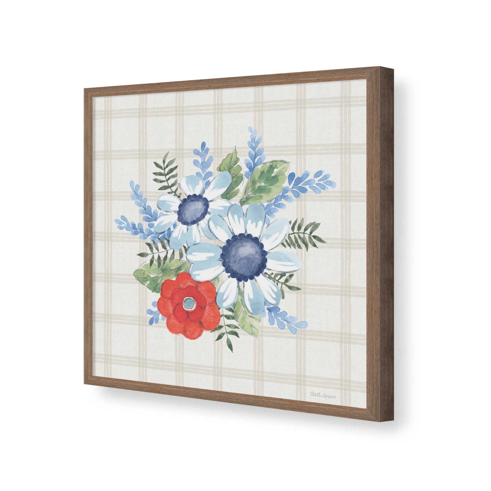 [Color:Walnut], Picture of art in a Walnut frame of the corner