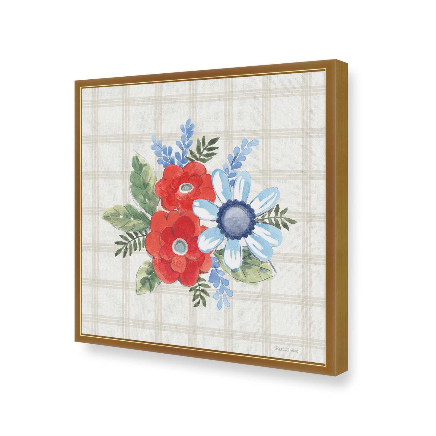 [Color:Polished Gold], Picture of art in a Polished Gold frame of the corner