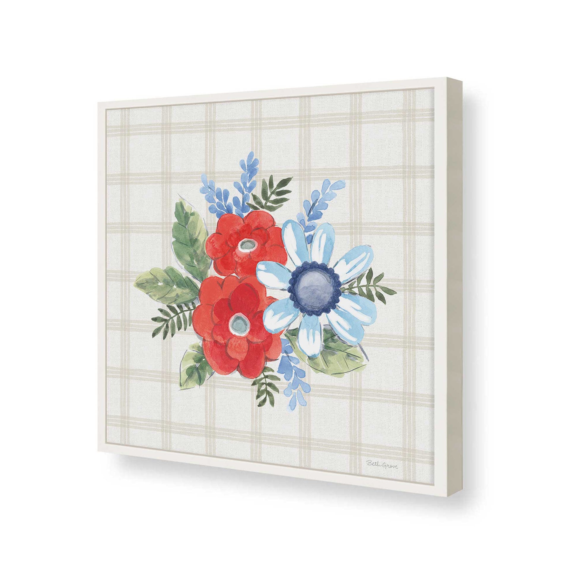 [Color:Opaque White], Picture of art in a Opaque White frame of the corner