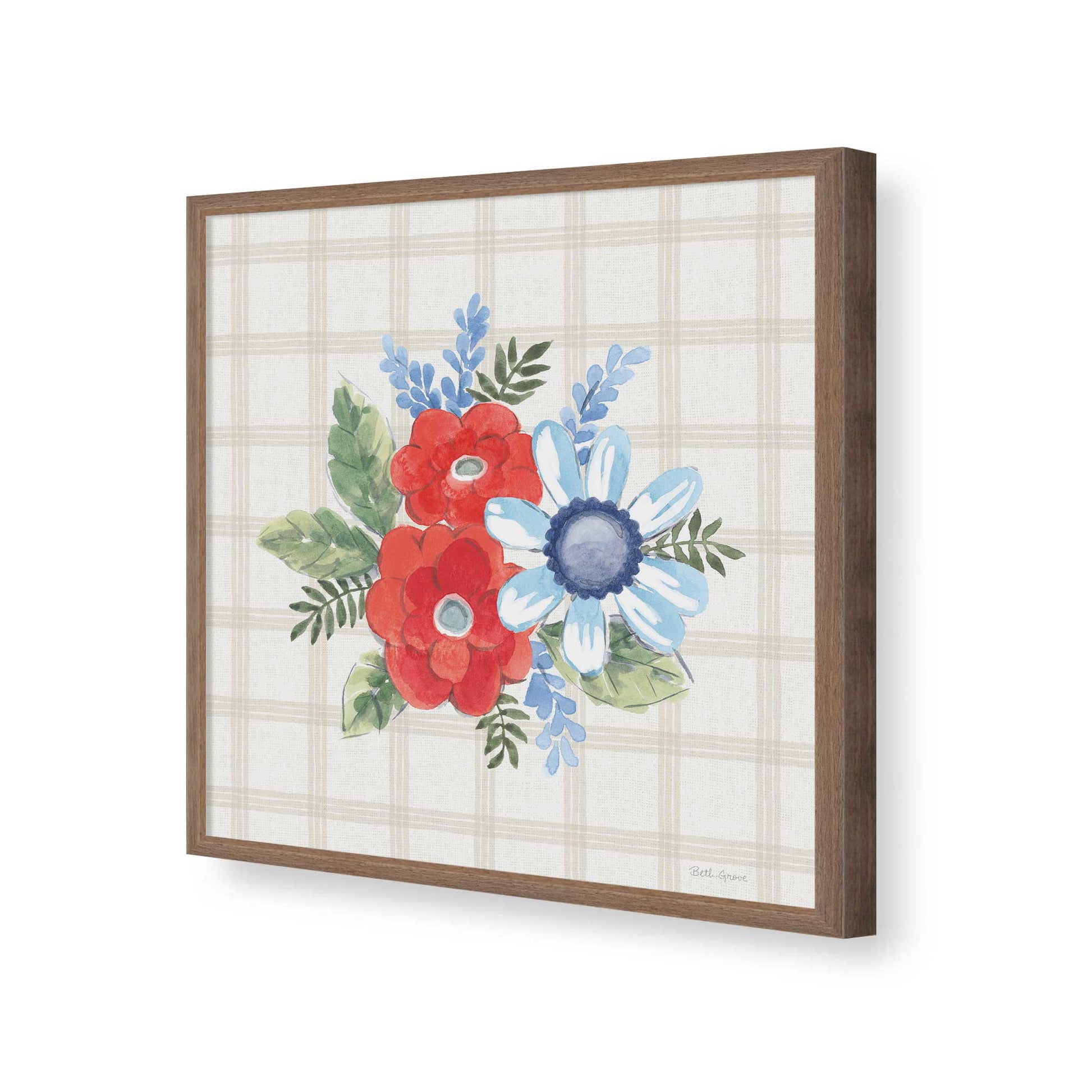 [Color:Walnut], Picture of art in a Walnut frame of the corner