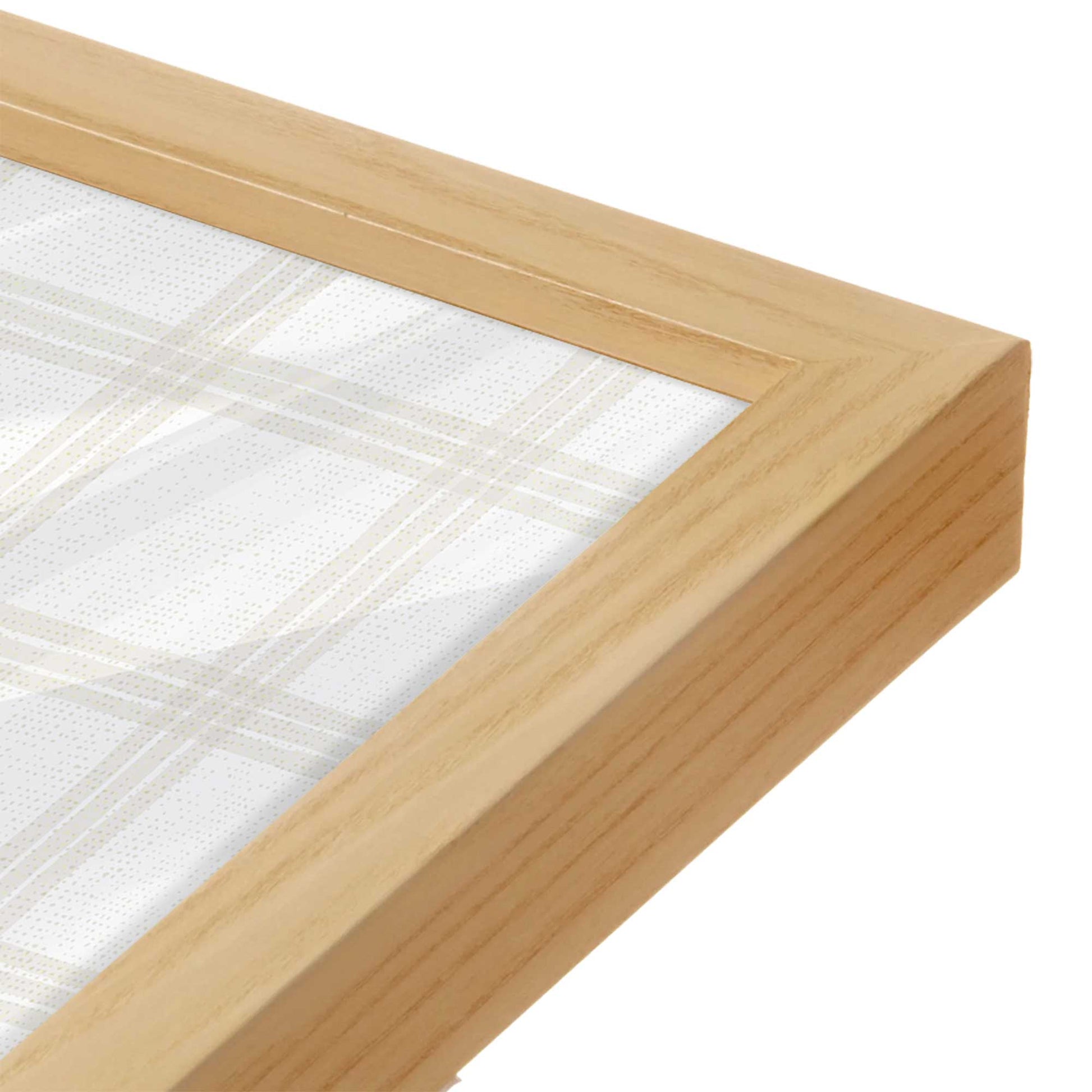 [Color:American Maple], Picture of art in a American Maple frame at an angle