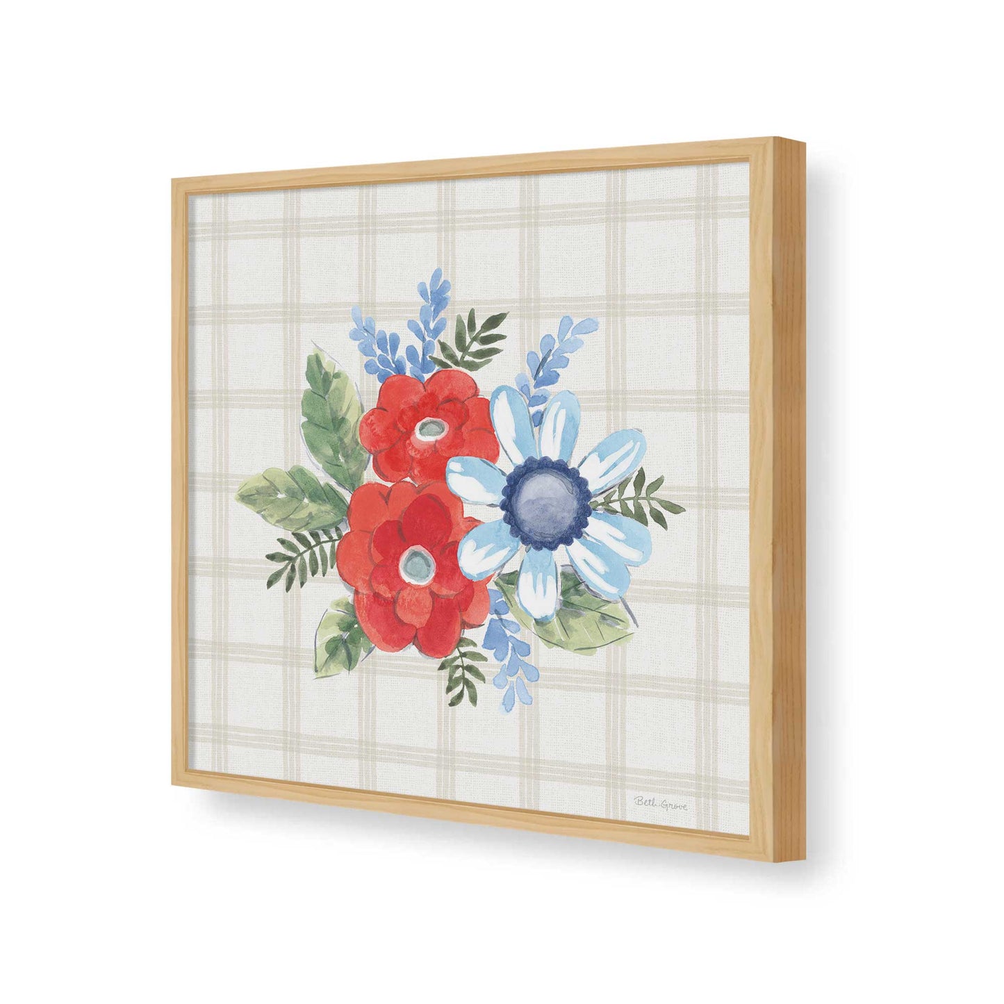 [Color:American Maple], Picture of art in a American Maple frame of the corner