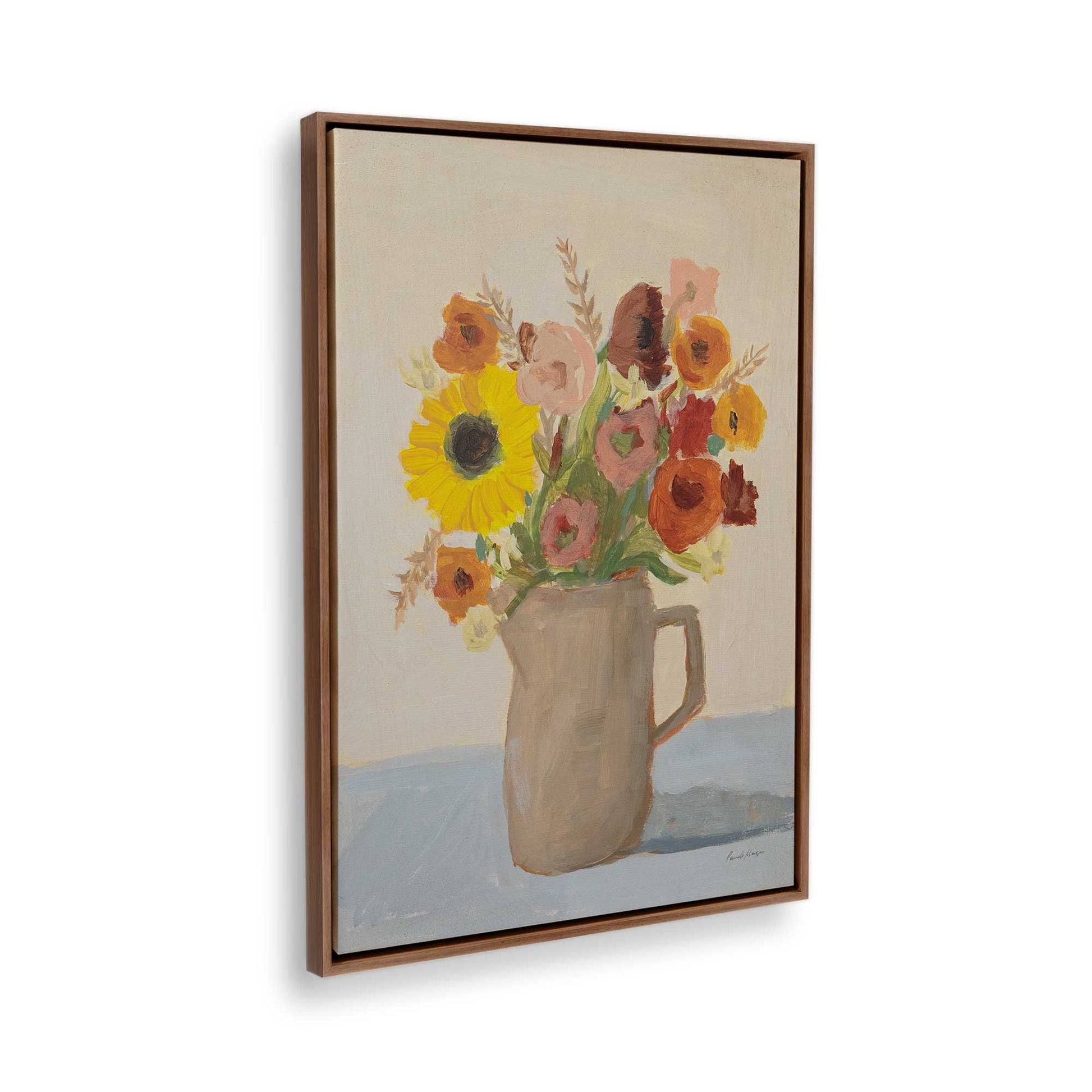 [Color:Walnut], Picture of the corner of the art