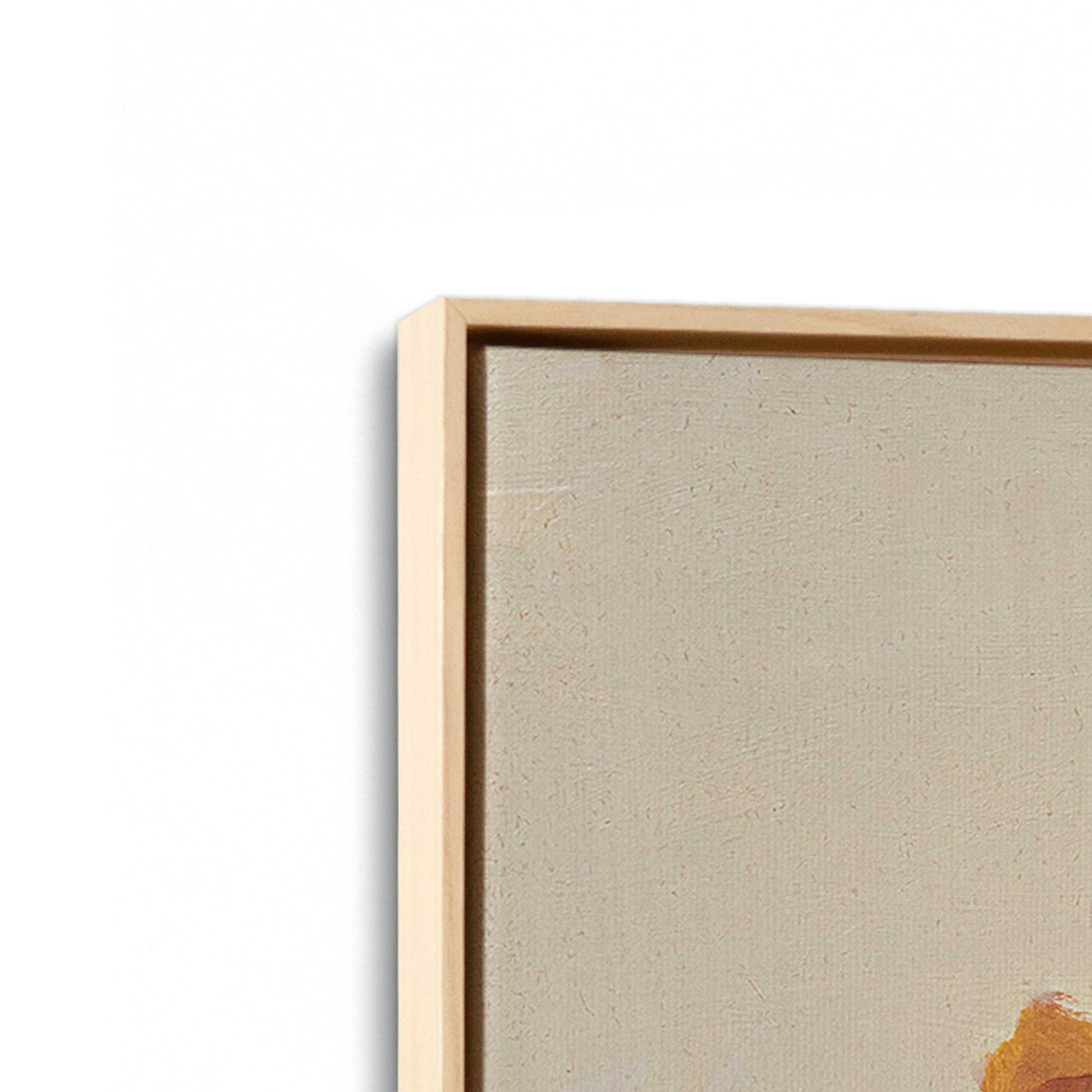 [Color:American Maple], Picture of art in a American Maple frame at an angle