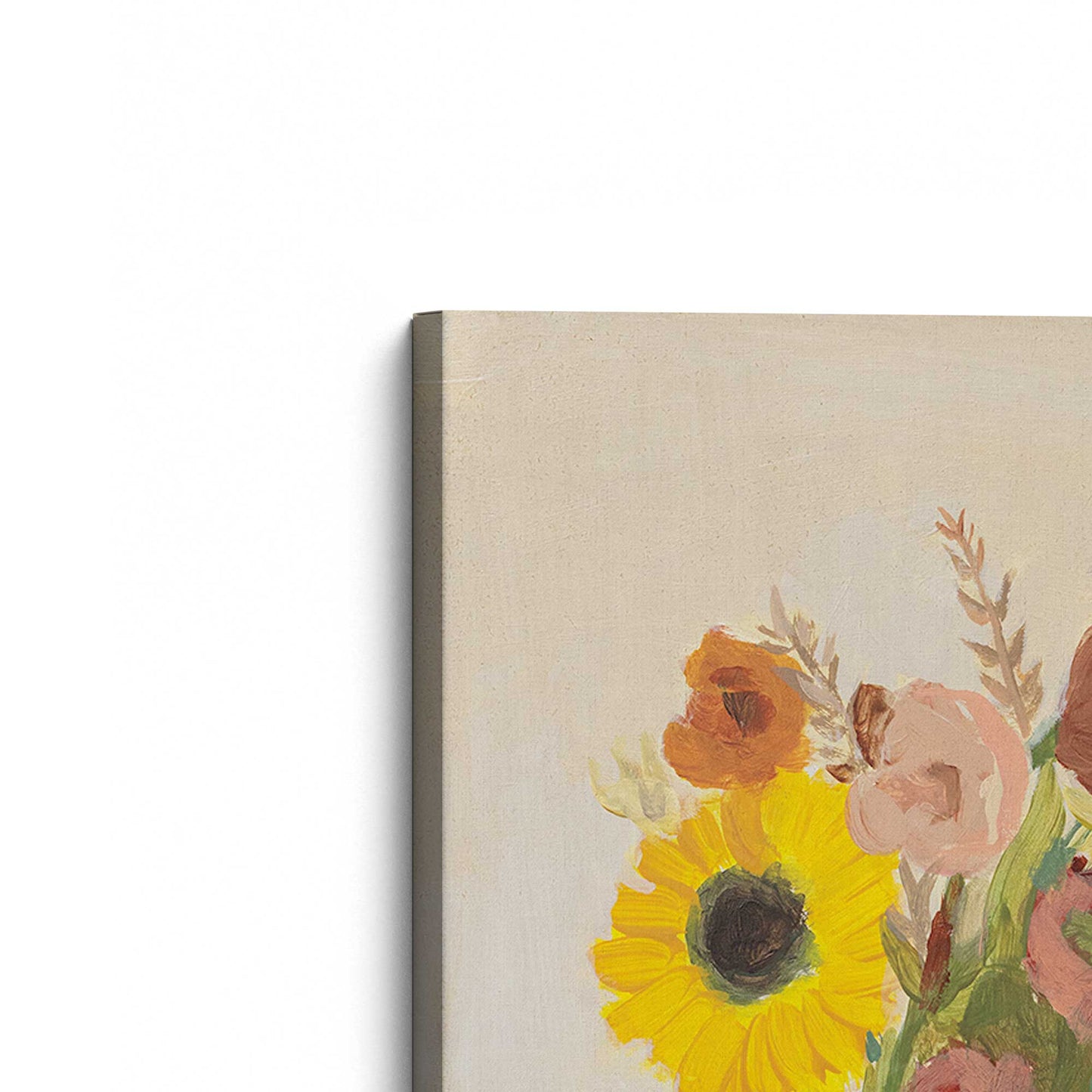[Color:Stretched Canvas], Picture of the corner of the art