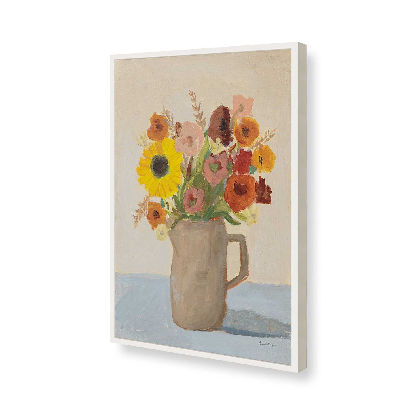 [Color:Opaque White], Picture of art in a Opaque White frame of the corner