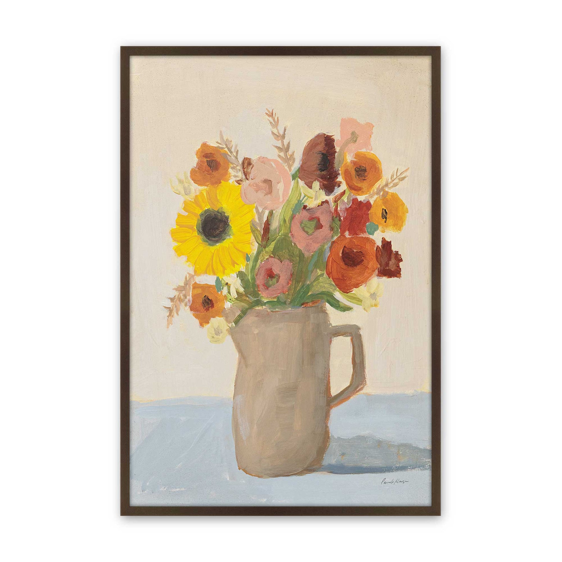[Color:Brown], Picture of art in a Brown frame