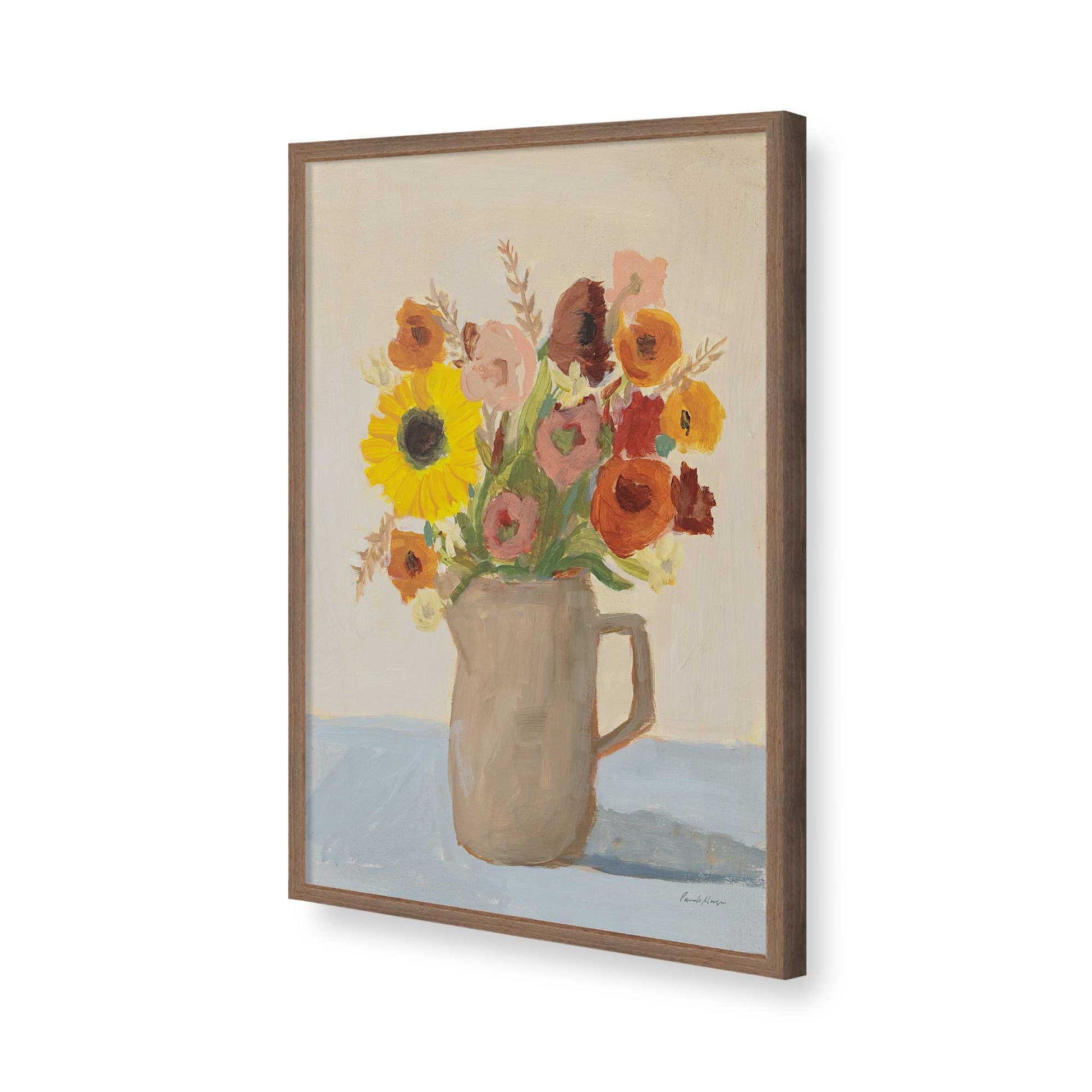 [Color:Walnut], Picture of art in a Walnut frame of the corner