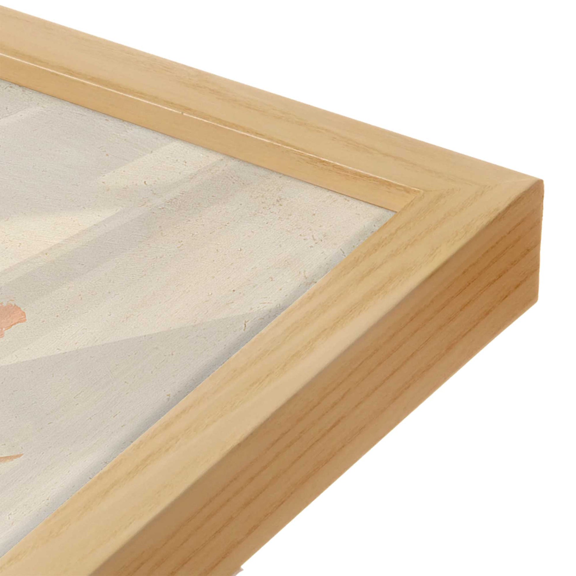 [Color:American Maple], Picture of art in a American Maple frame at an angle