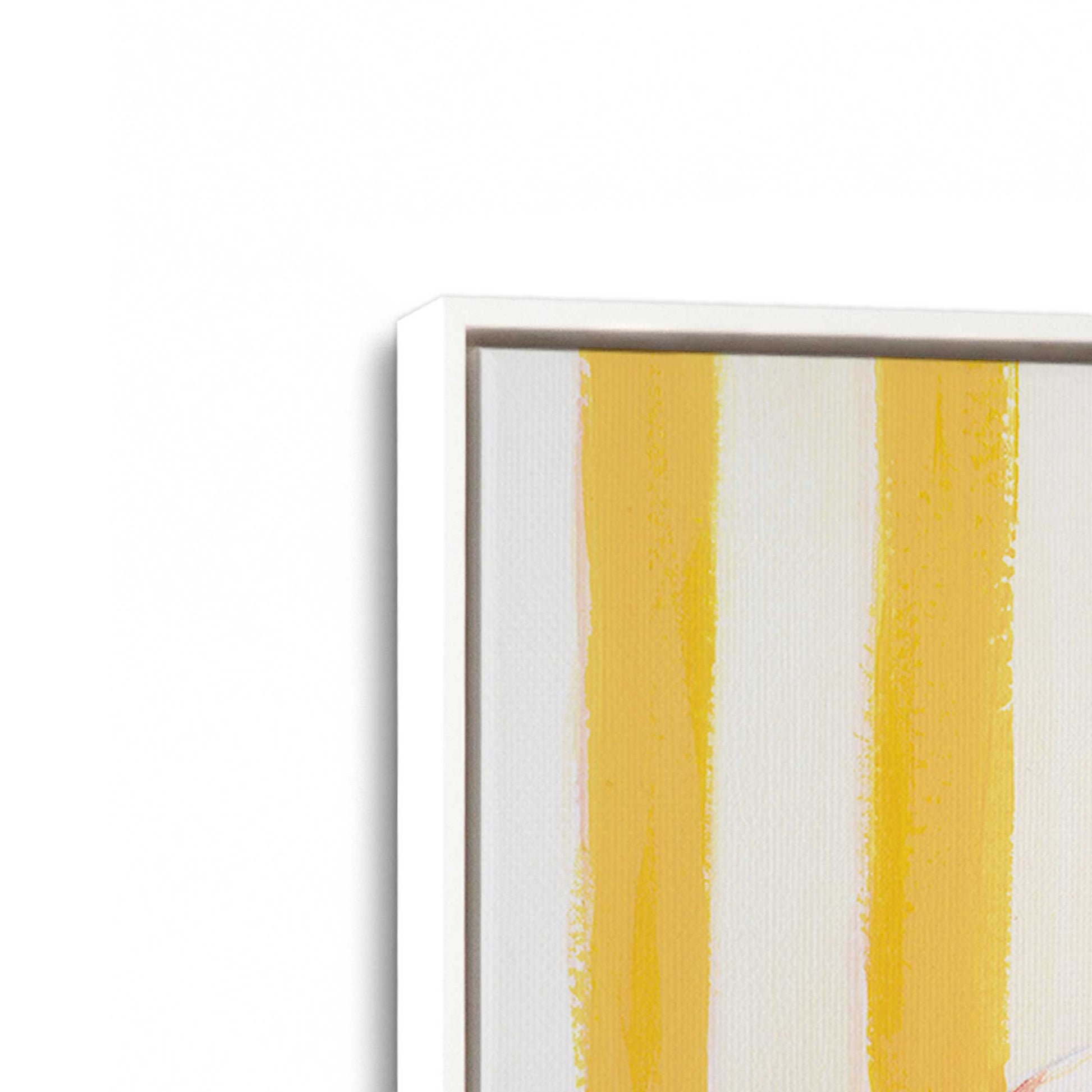 [Color:Opaque White], Picture of art in a White frame at an angle