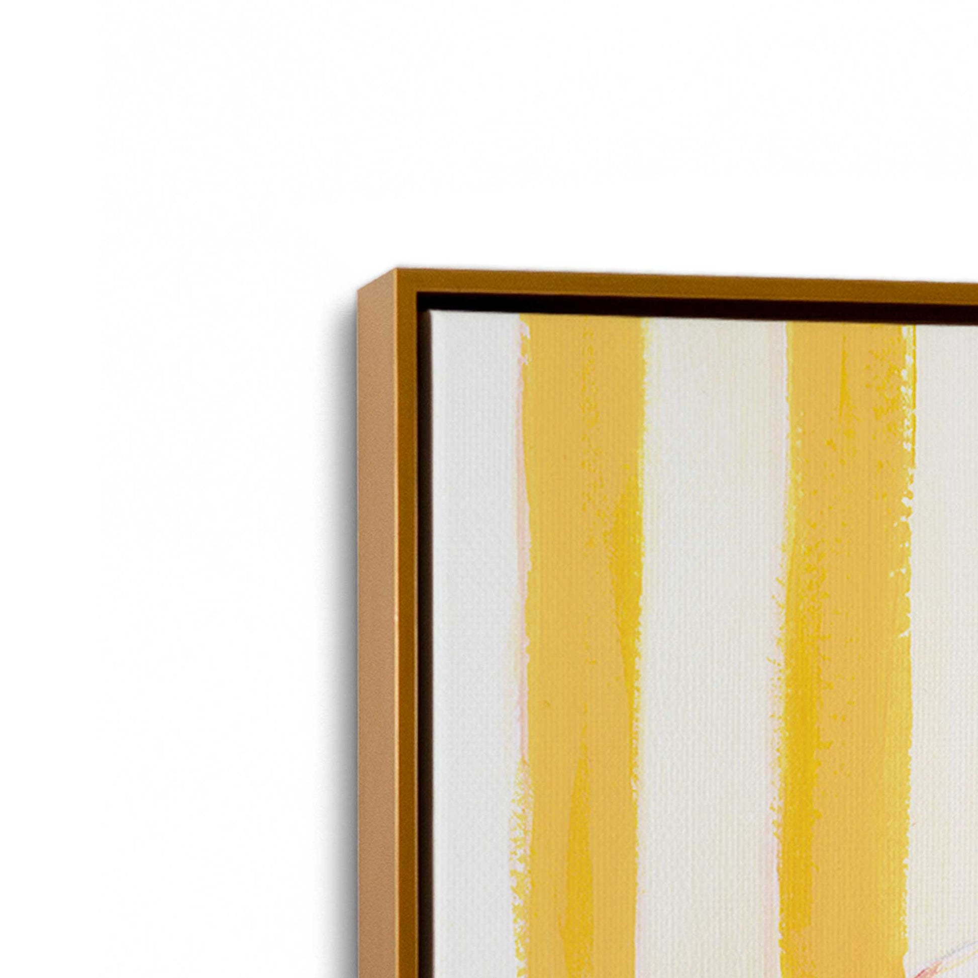 [Color:Polished Gold], Picture of art in a Polished Gold frame at an angle
